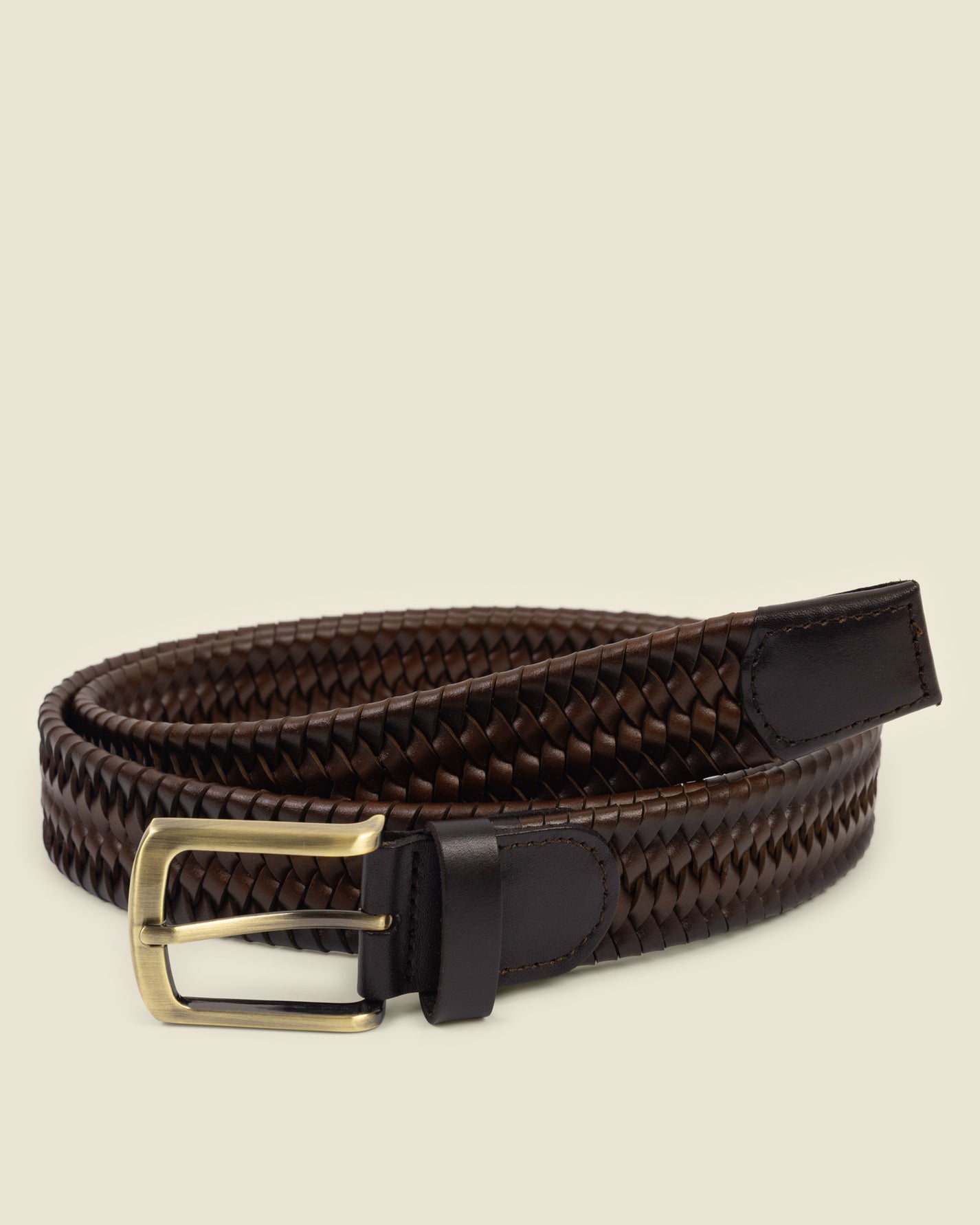 Snøugle - Woven Leather Casual Stretch Belt