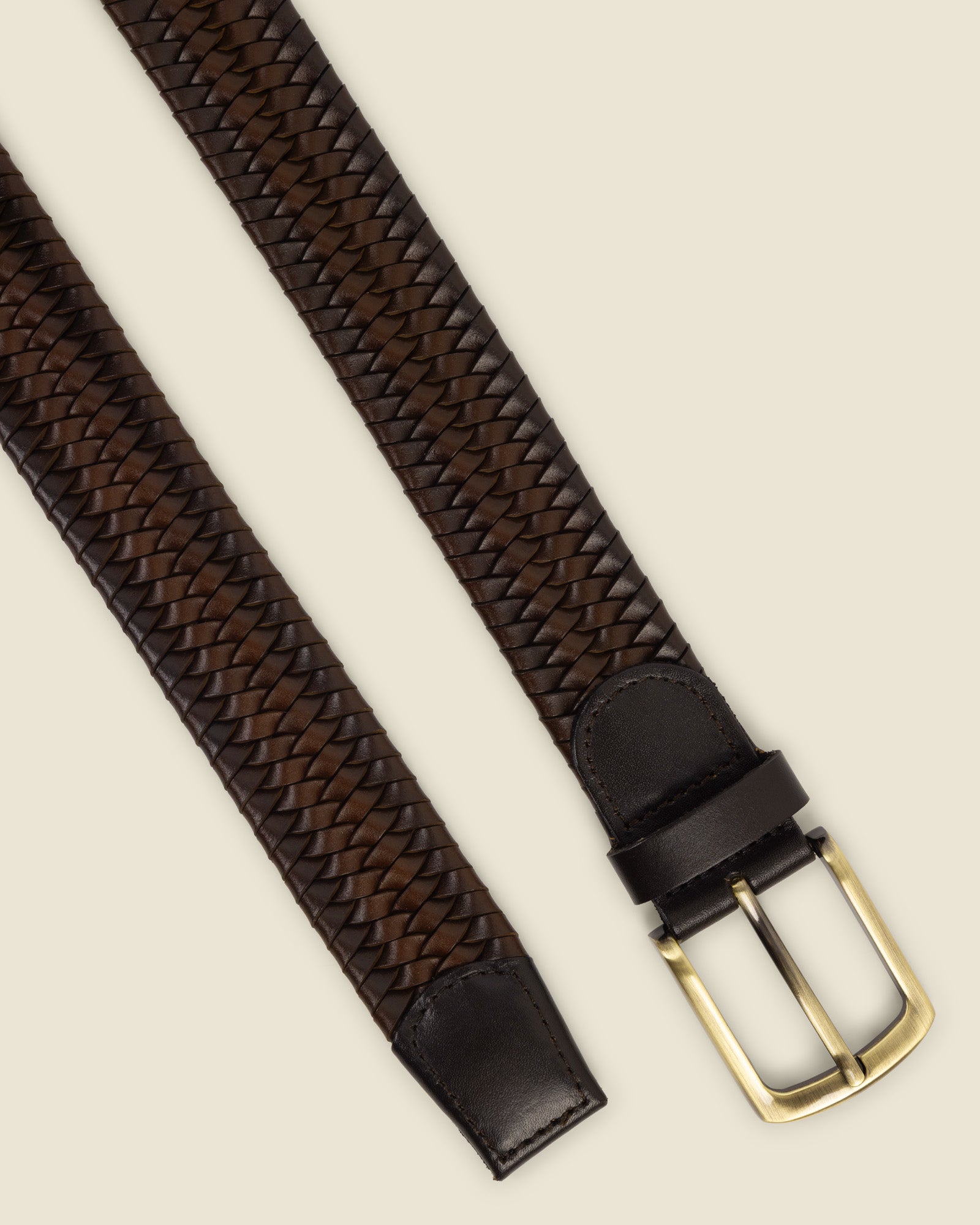 Snøugle - Woven Leather Casual Stretch Belt