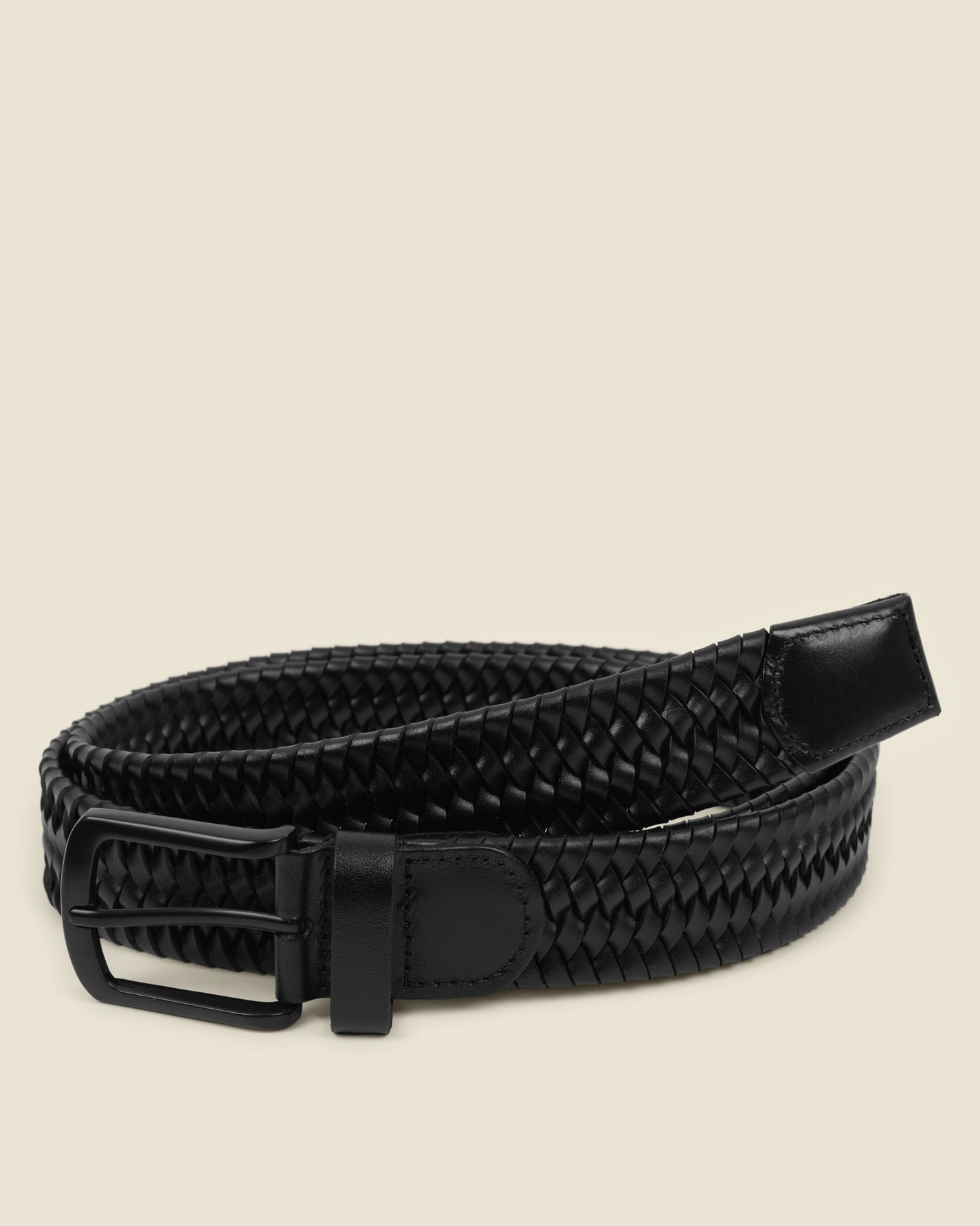 Snøugle - Woven Leather Casual Stretch Belt