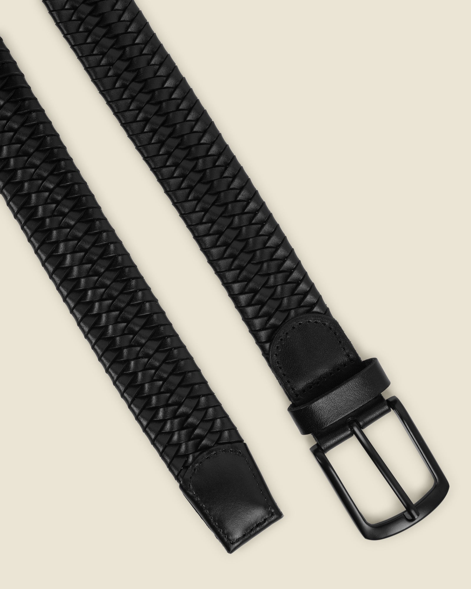 Snøugle - Woven Leather Casual Stretch Belt