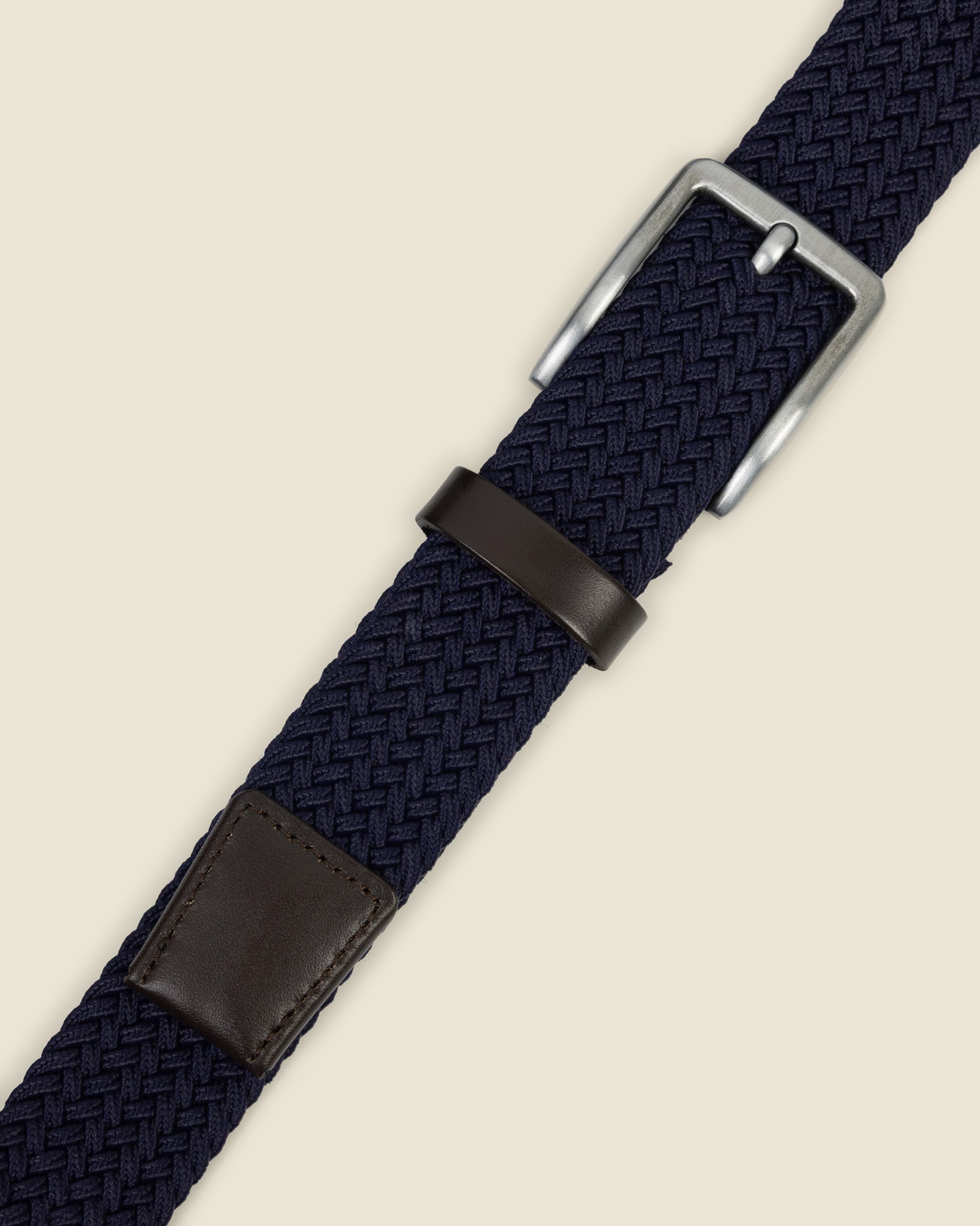Korp - Woven Leather Trim Stretch Belt