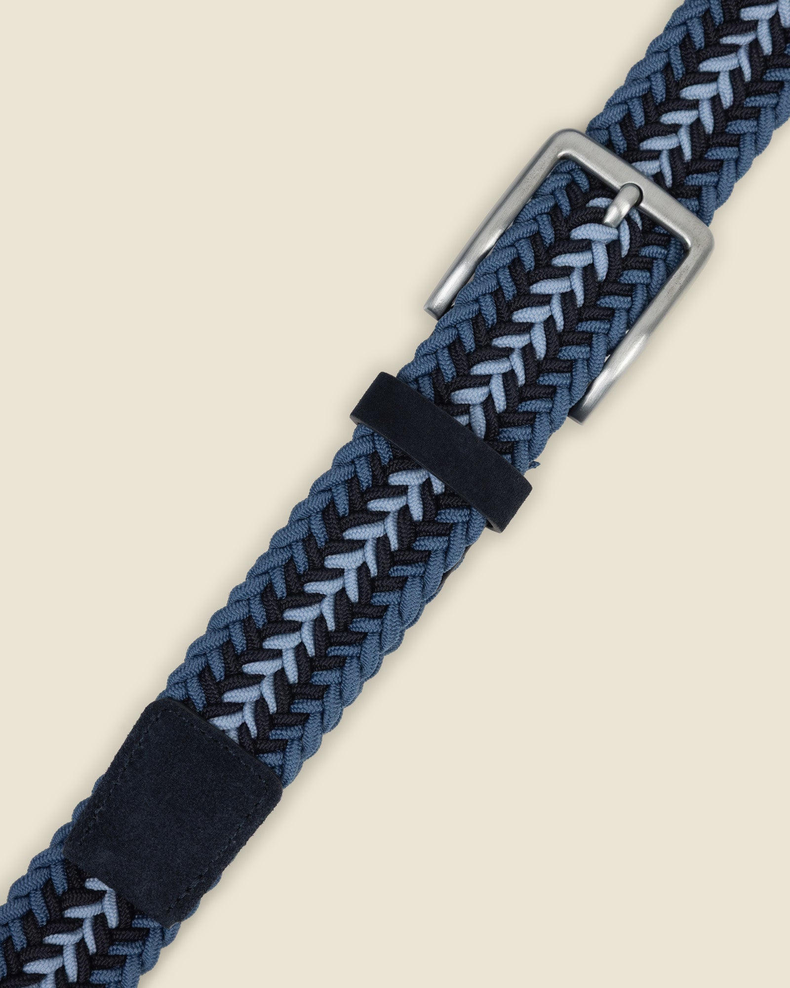 Lunde - Multi-Coloured Wide Striped Braided Elastic Stretch Belt