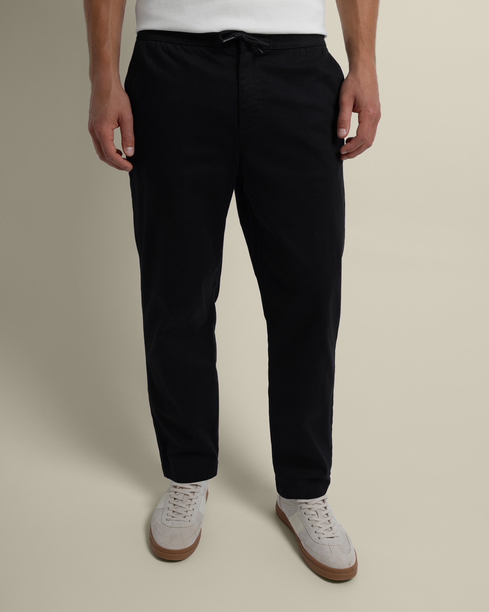 Drawstring Waist Slim Fit Chino Trouser