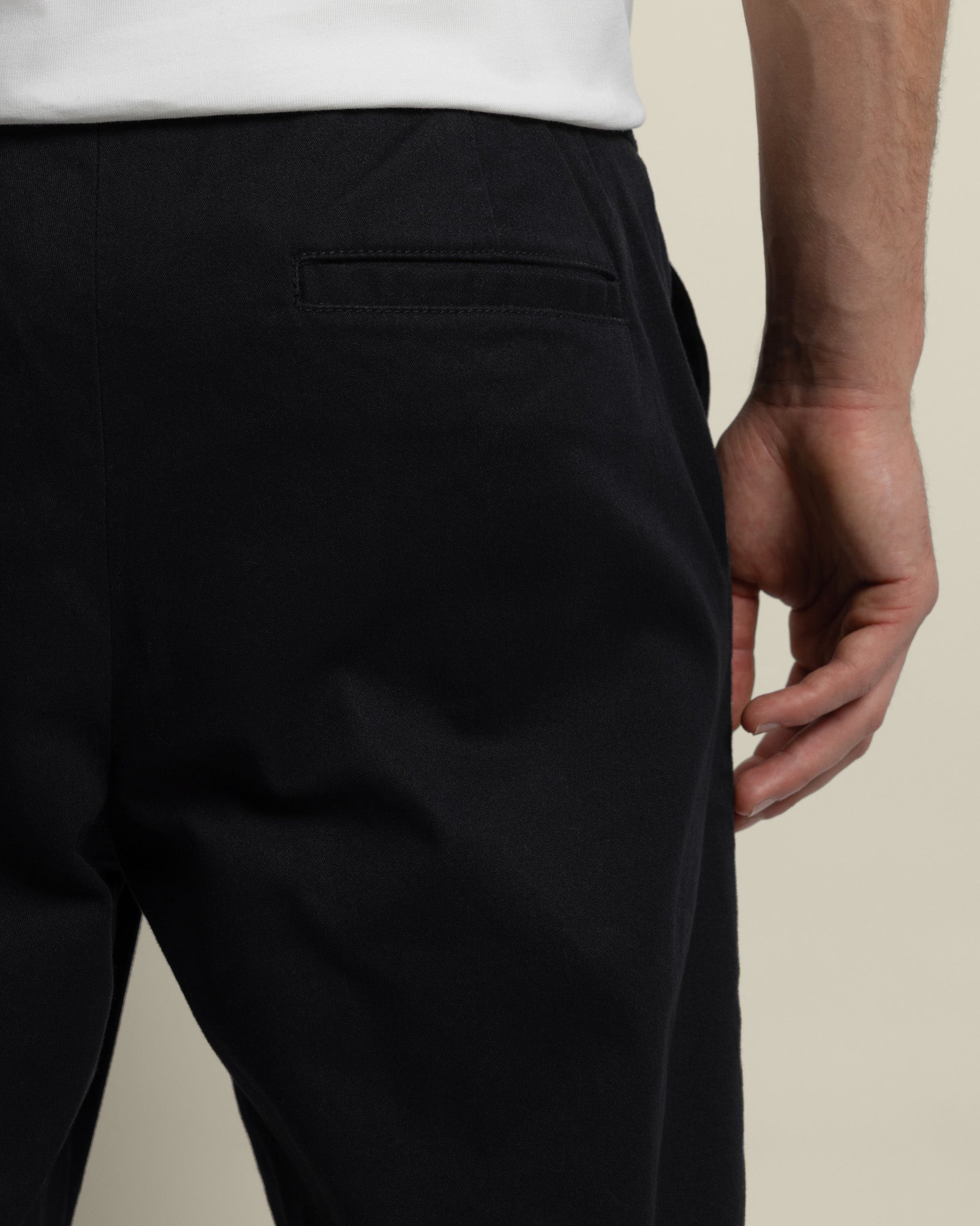 Drawstring Waist Slim Fit Chino Trouser