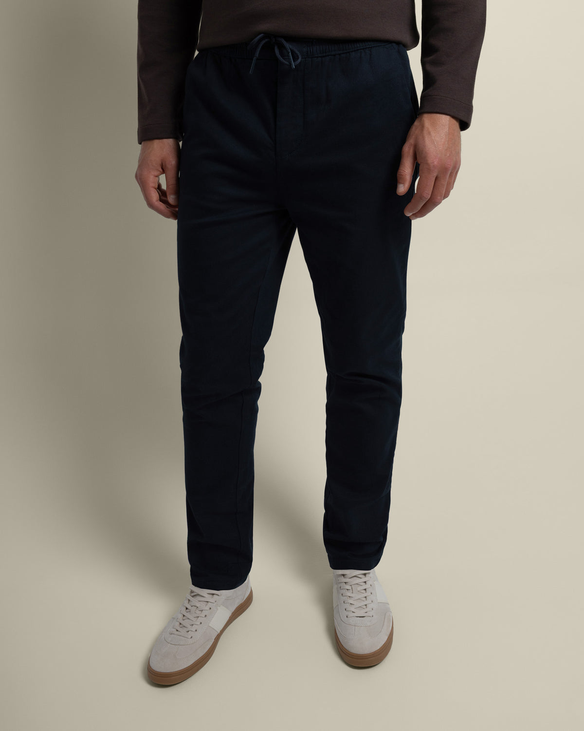Drawstring Waist Slim Fit Chino Trouser