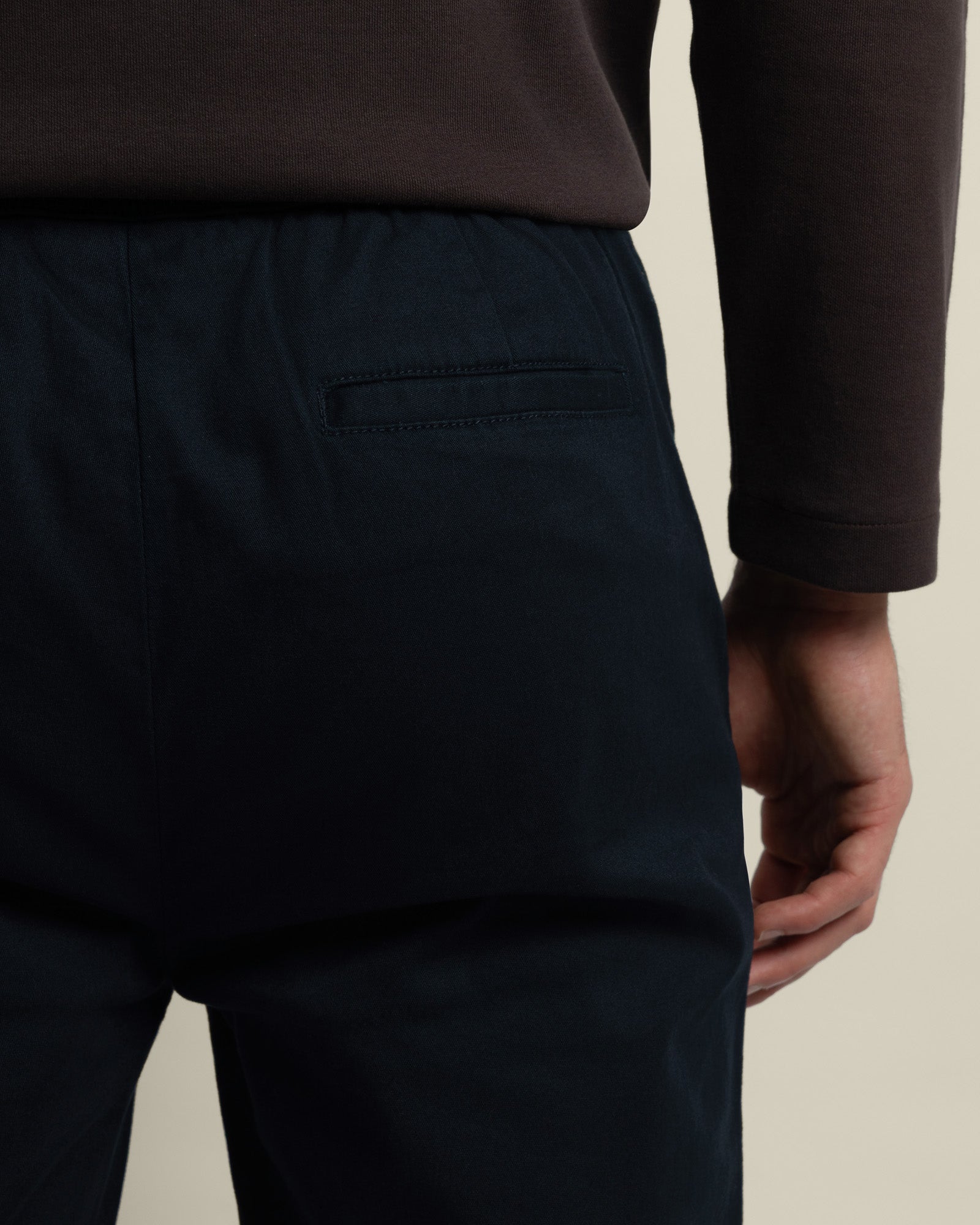 Drawstring Waist Slim Fit Chino Trouser