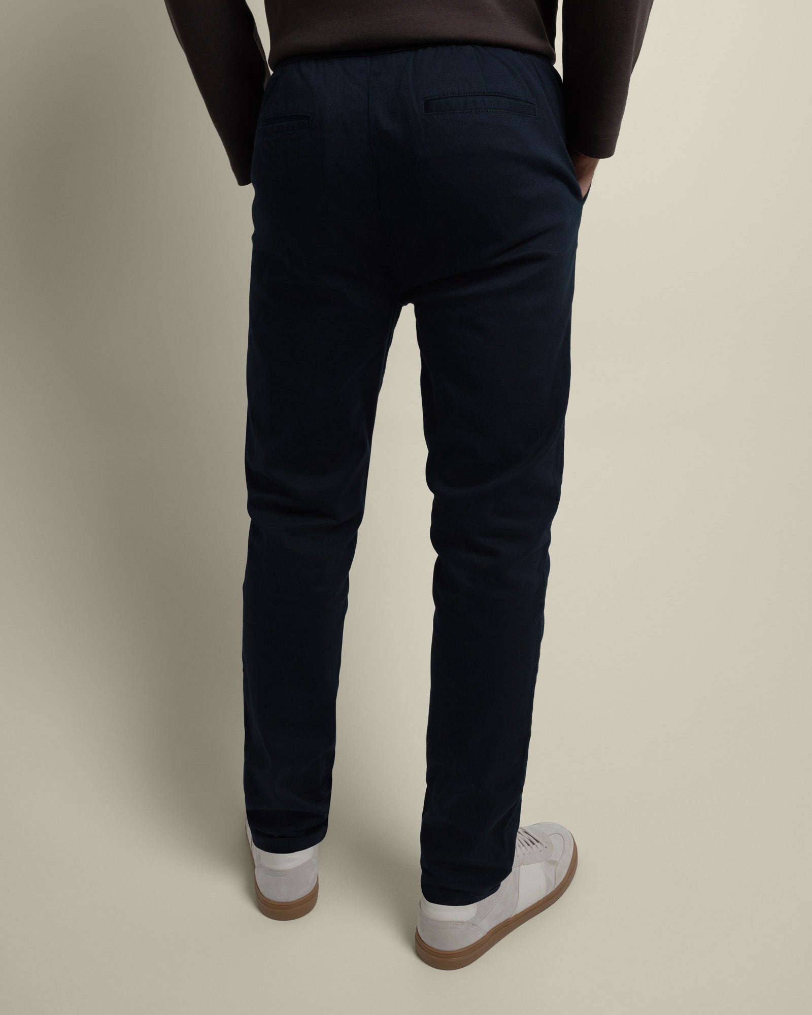 Drawstring Waist Slim Fit Chino Trouser