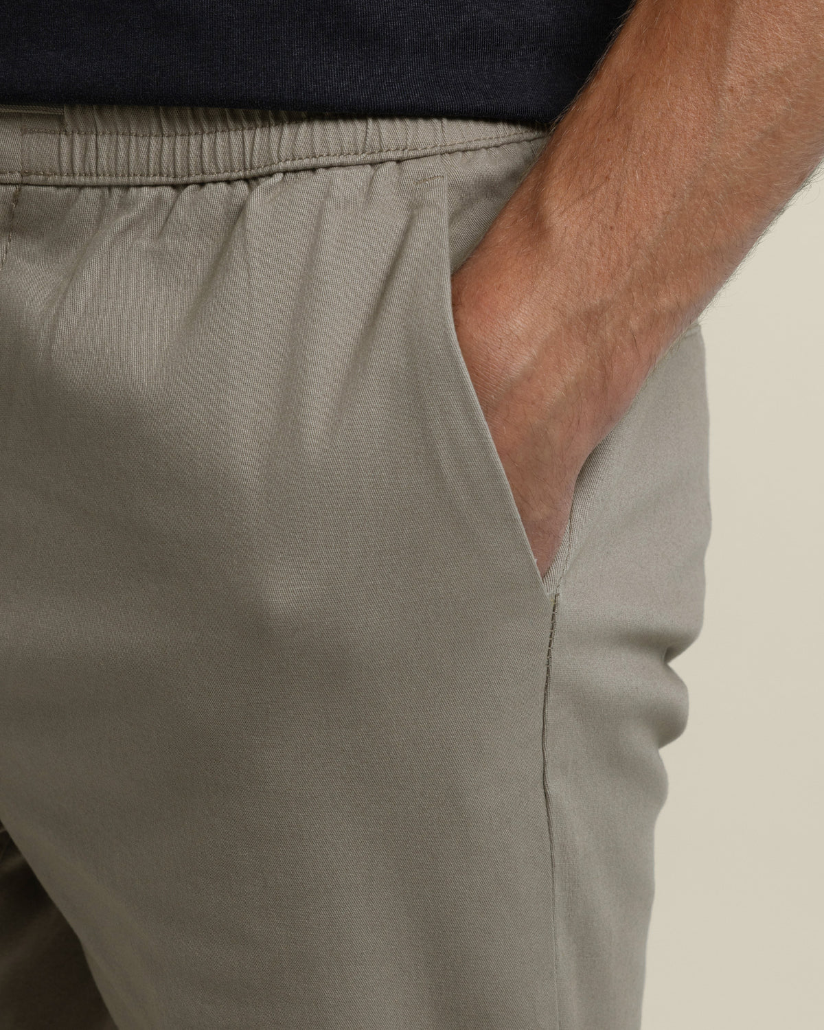 Drawstring Waist Slim Fit Chino Trouser