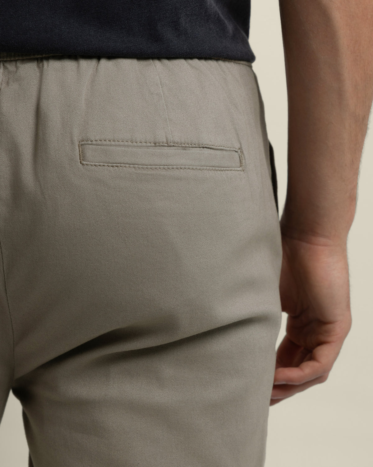 Drawstring Waist Slim Fit Chino Trouser