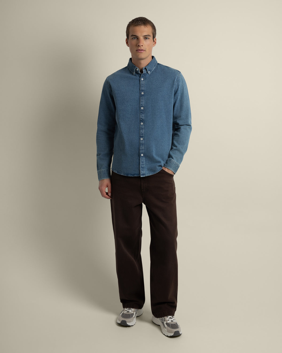 Freddie - Denim Long Sleeve Shirt