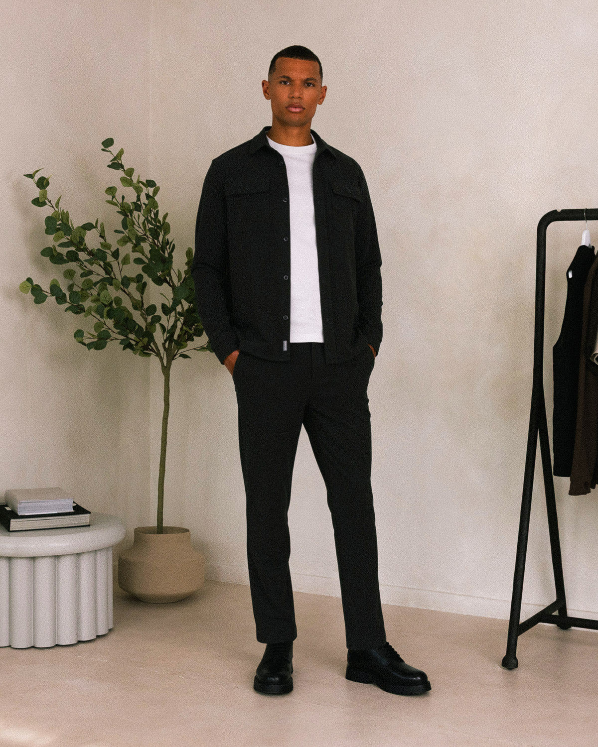 Malov – Jersey Casual Overshirt &amp; Trouser Set