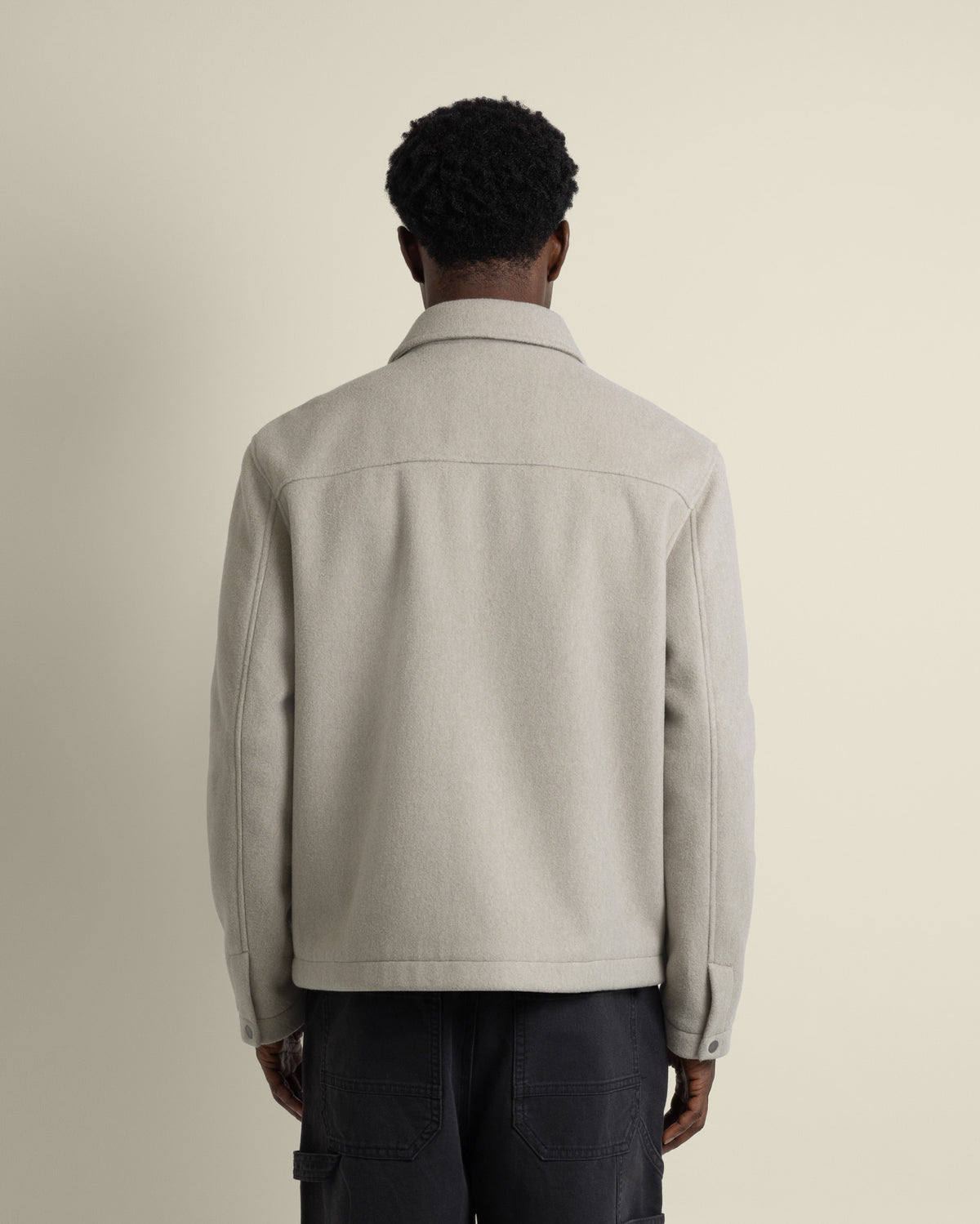 Magnus – Oatmeal Brushed Harrington Jacket
