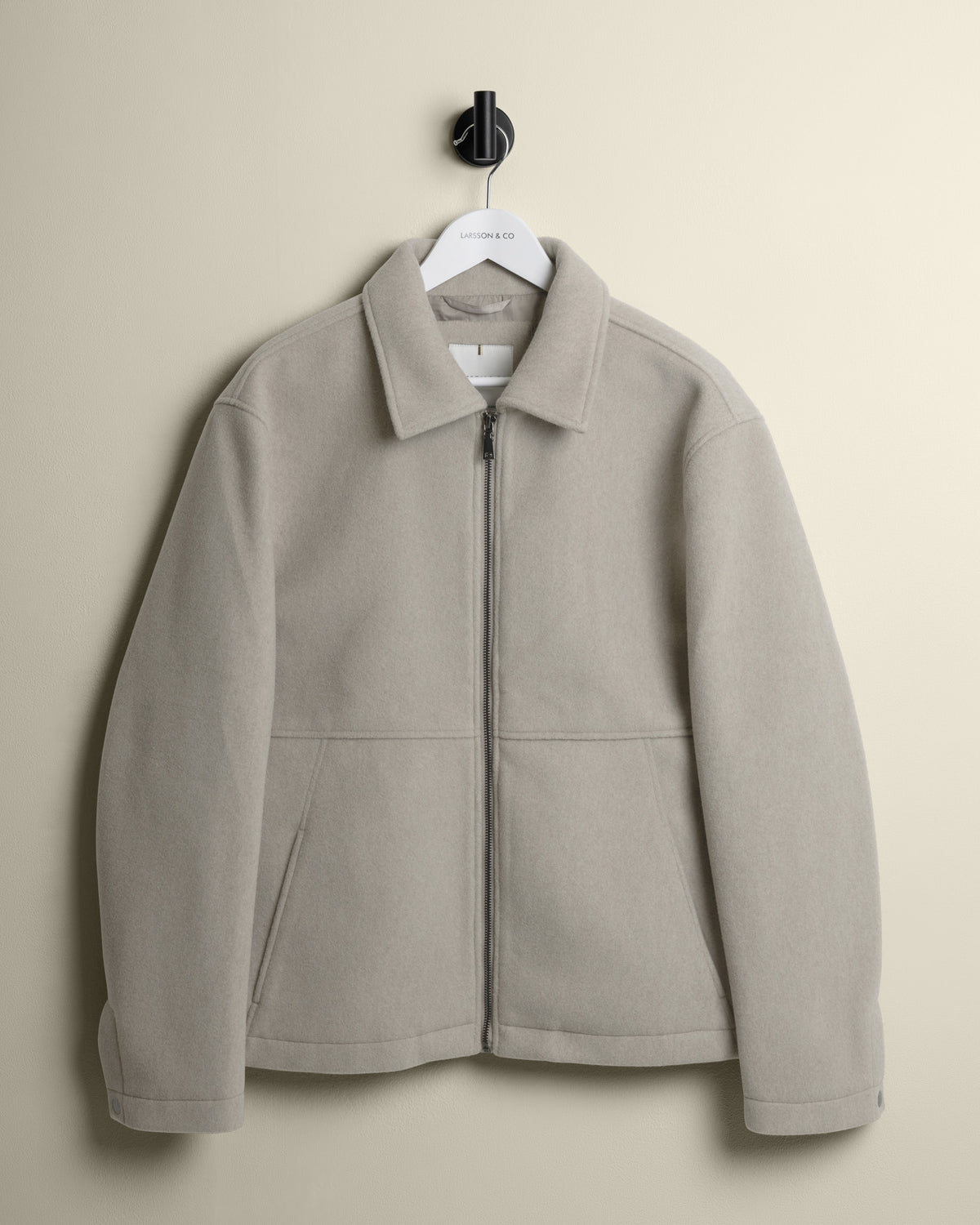 Magnus – Oatmeal Brushed Harrington Jacket