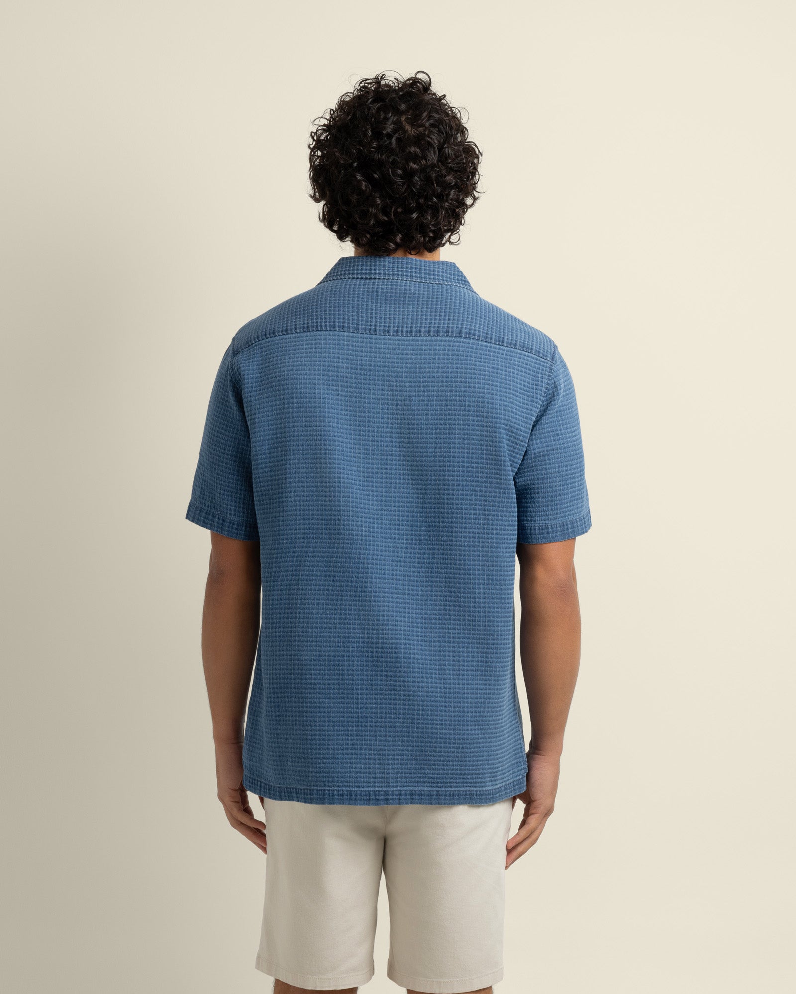Soren - Grid Denim Short Sleeve Shirt