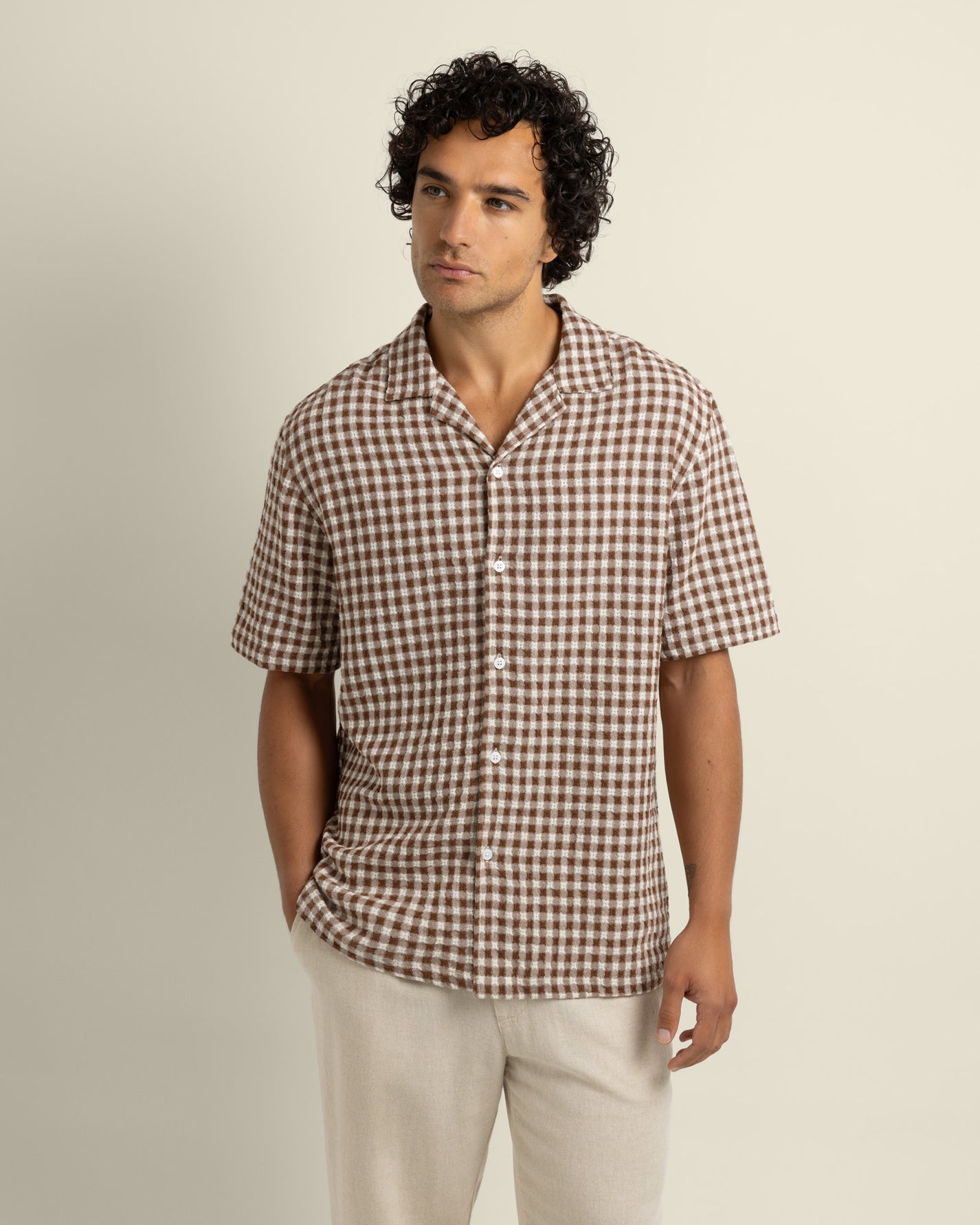 Torben -Textured Check Short Sleeve Shirt