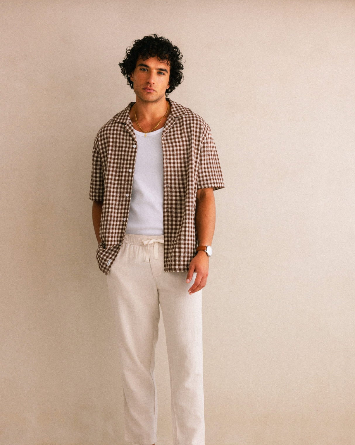 Torben -Textured Check Short Sleeve Shirt