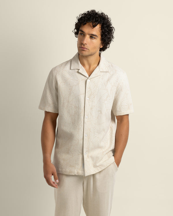 Rafe - Leaf Jacquard Short Sleeve Shirt