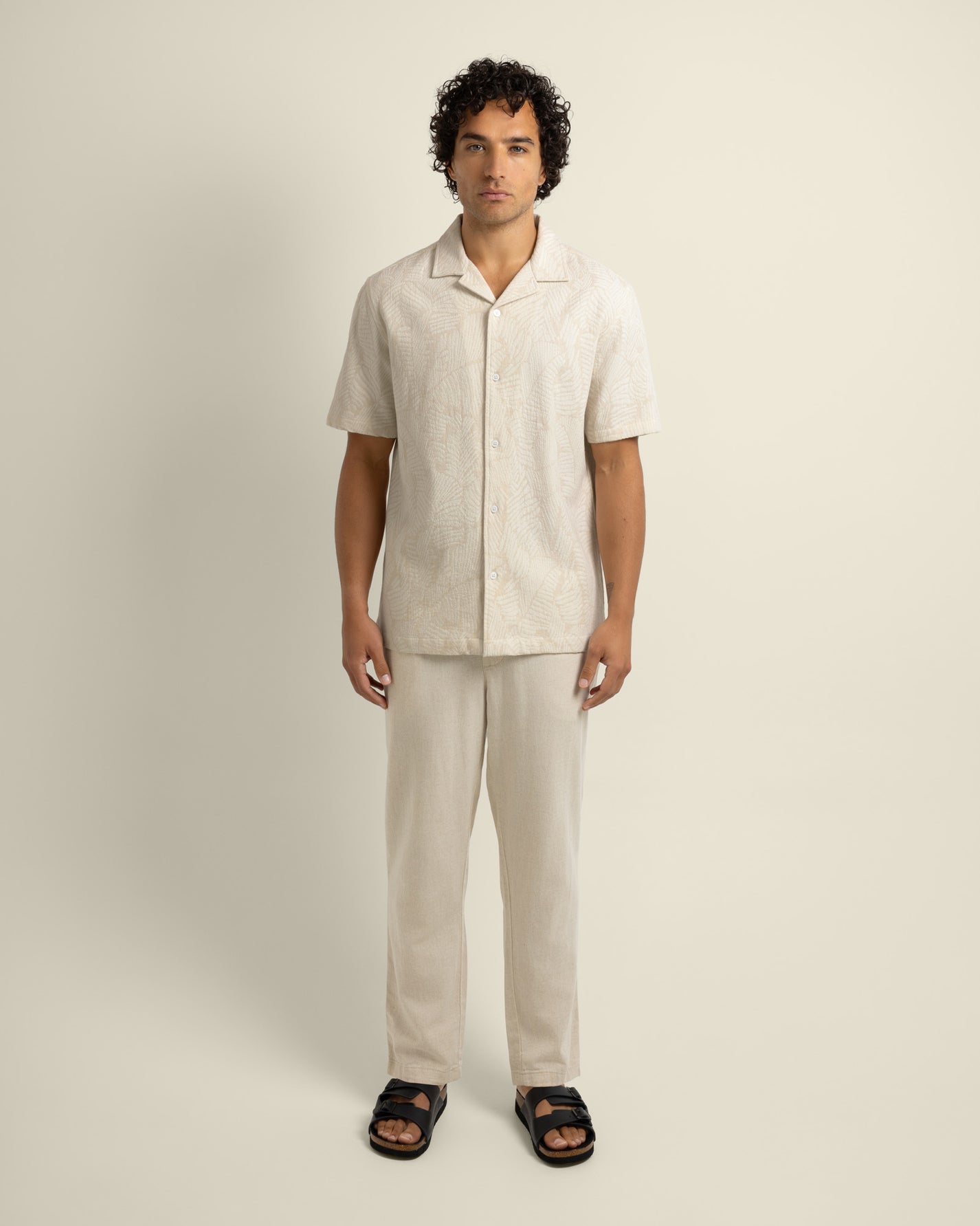 Rafe - Leaf Jacquard Short Sleeve Shirt