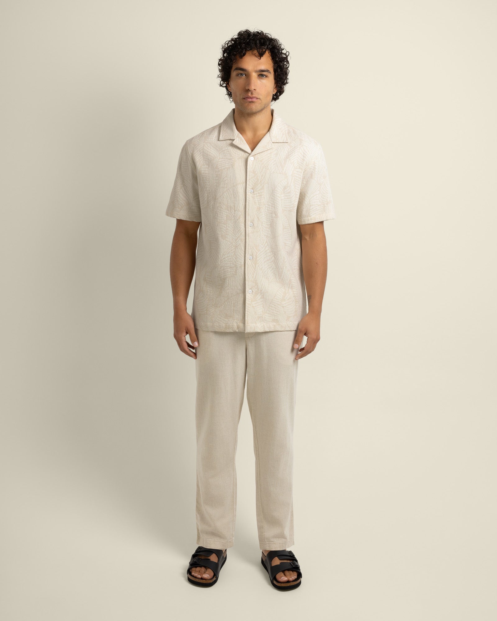 Rafe - Leaf Jacquard Short Sleeve Shirt