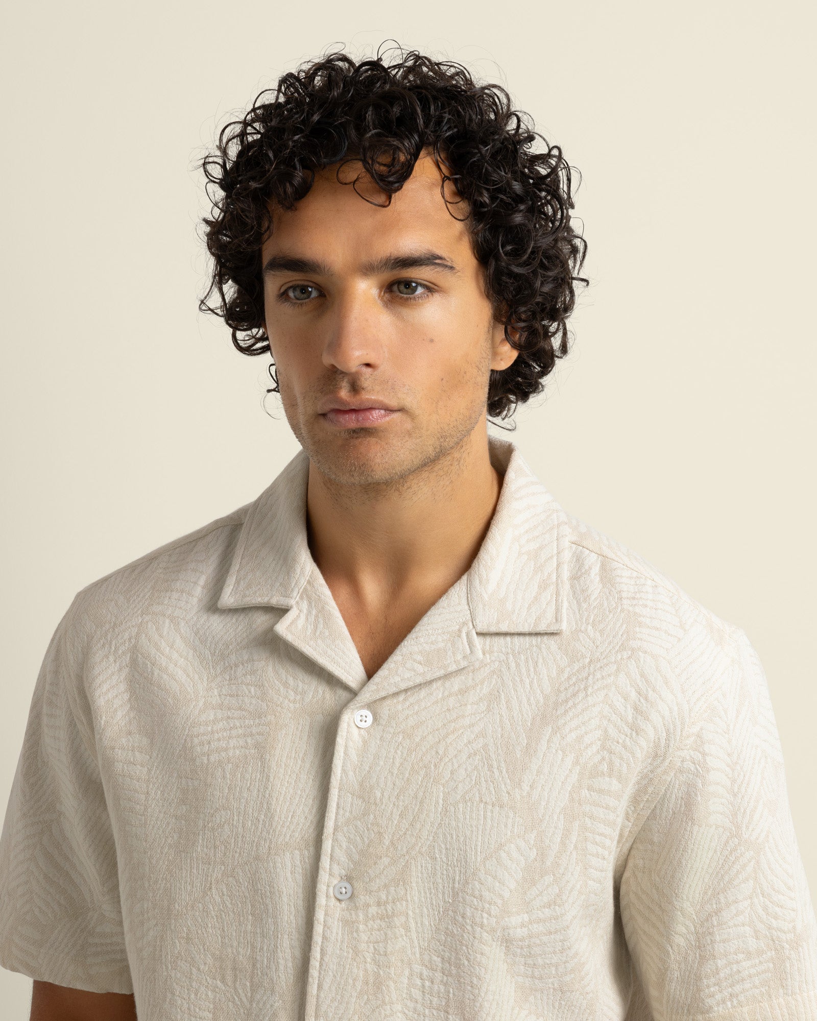 Rafe - Leaf Jacquard Short Sleeve Shirt