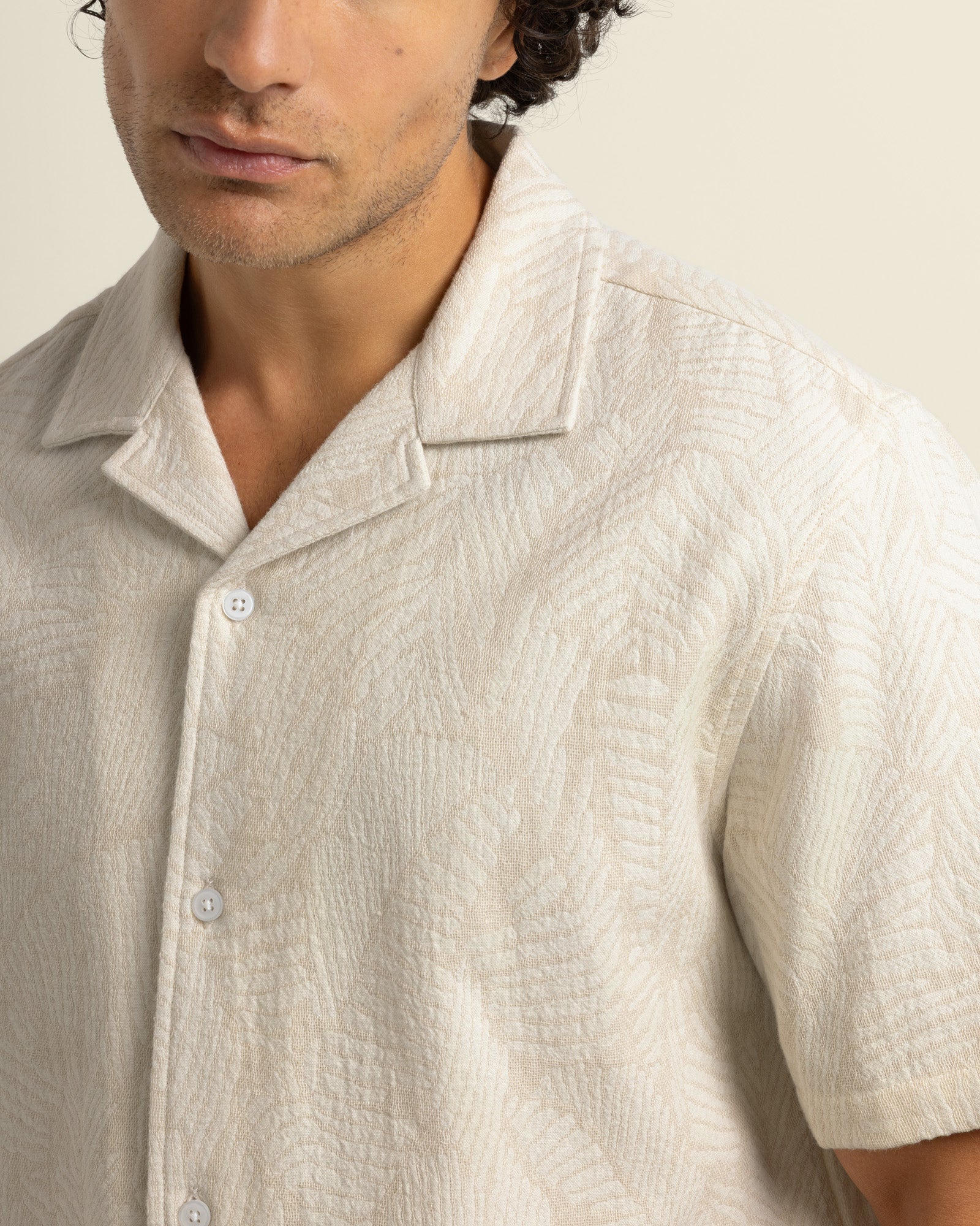 Rafe - Leaf Jacquard Short Sleeve Shirt