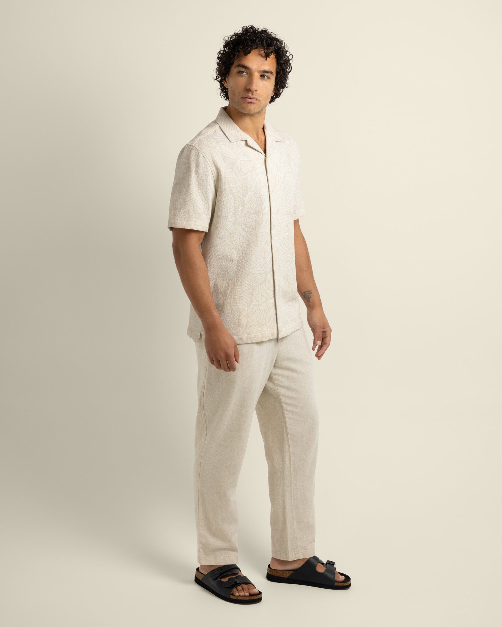 Rafe - Leaf Jacquard Short Sleeve Shirt