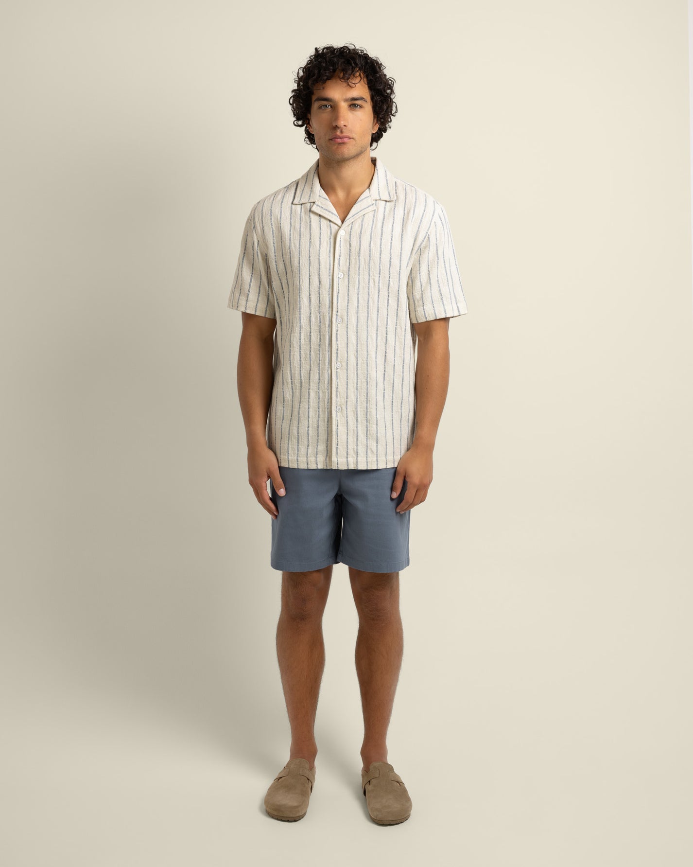 Elias - Stripe Jacquard Short Sleeve Shirt