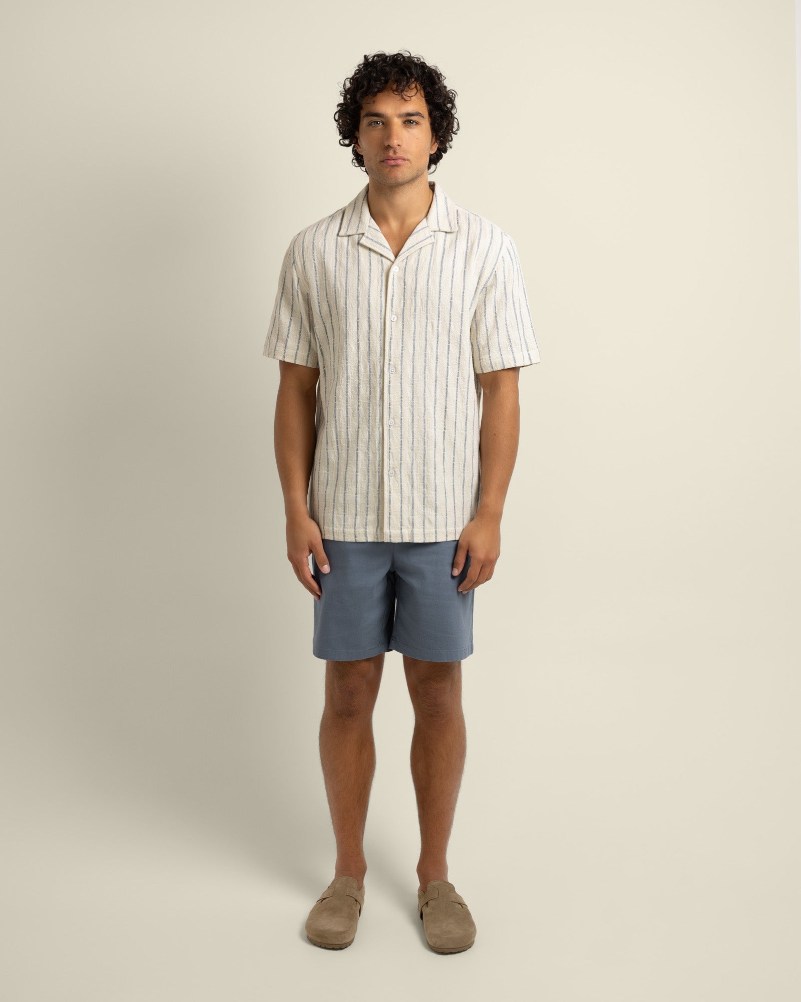 Elias - Stripe Jacquard Short Sleeve Shirt