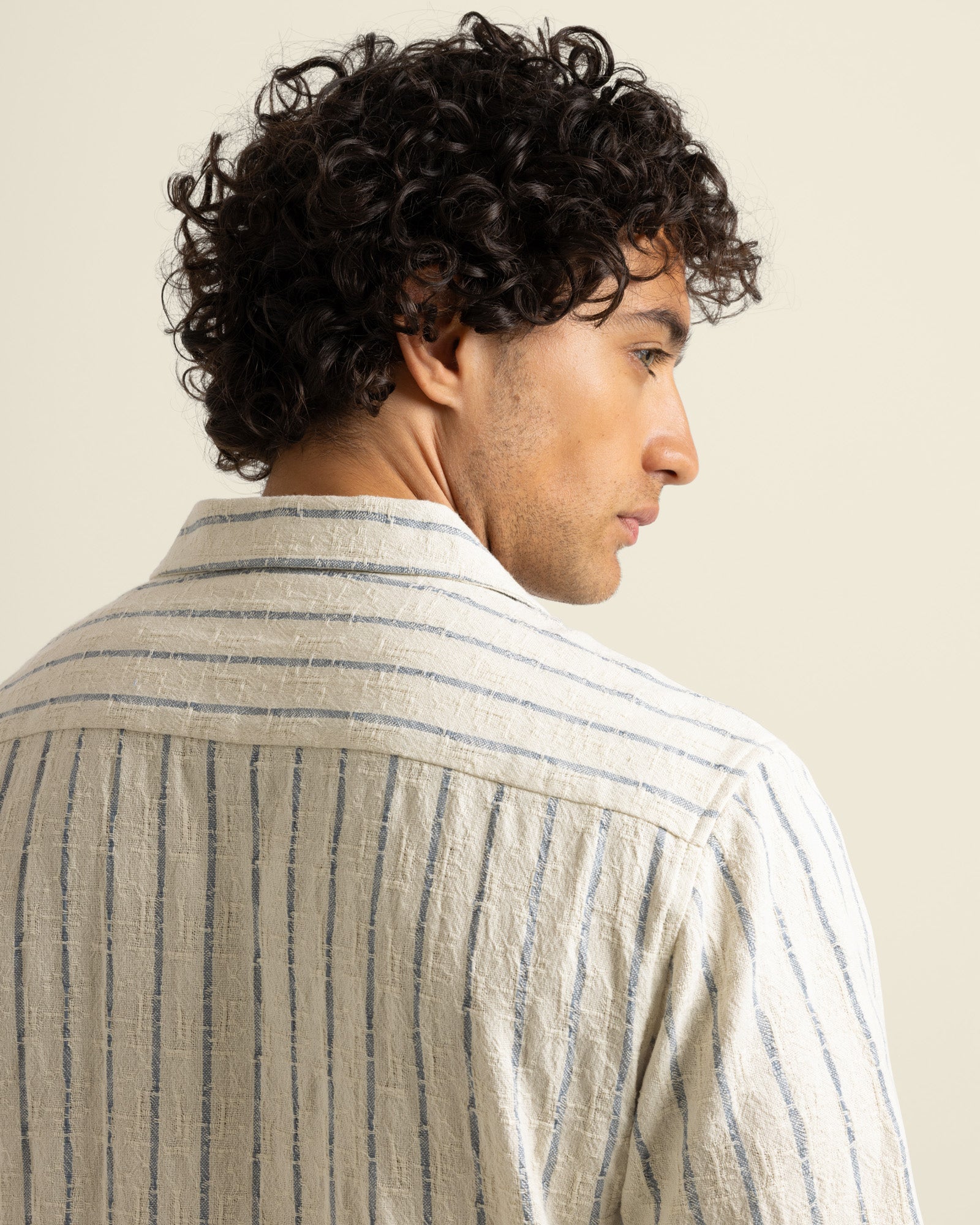 Elias - Stripe Jacquard Short Sleeve Shirt