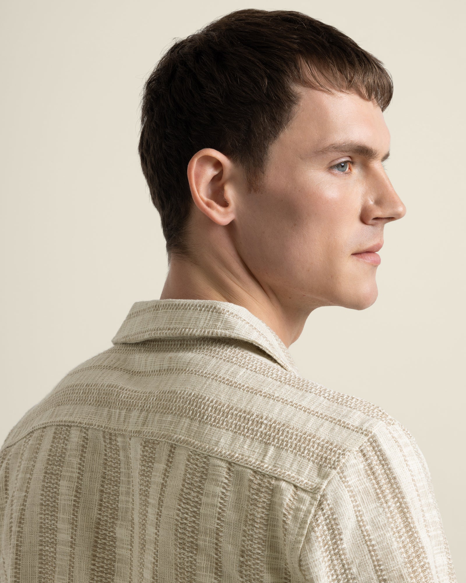 Olsen - Waffle Stripe Short Sleeve Shirt