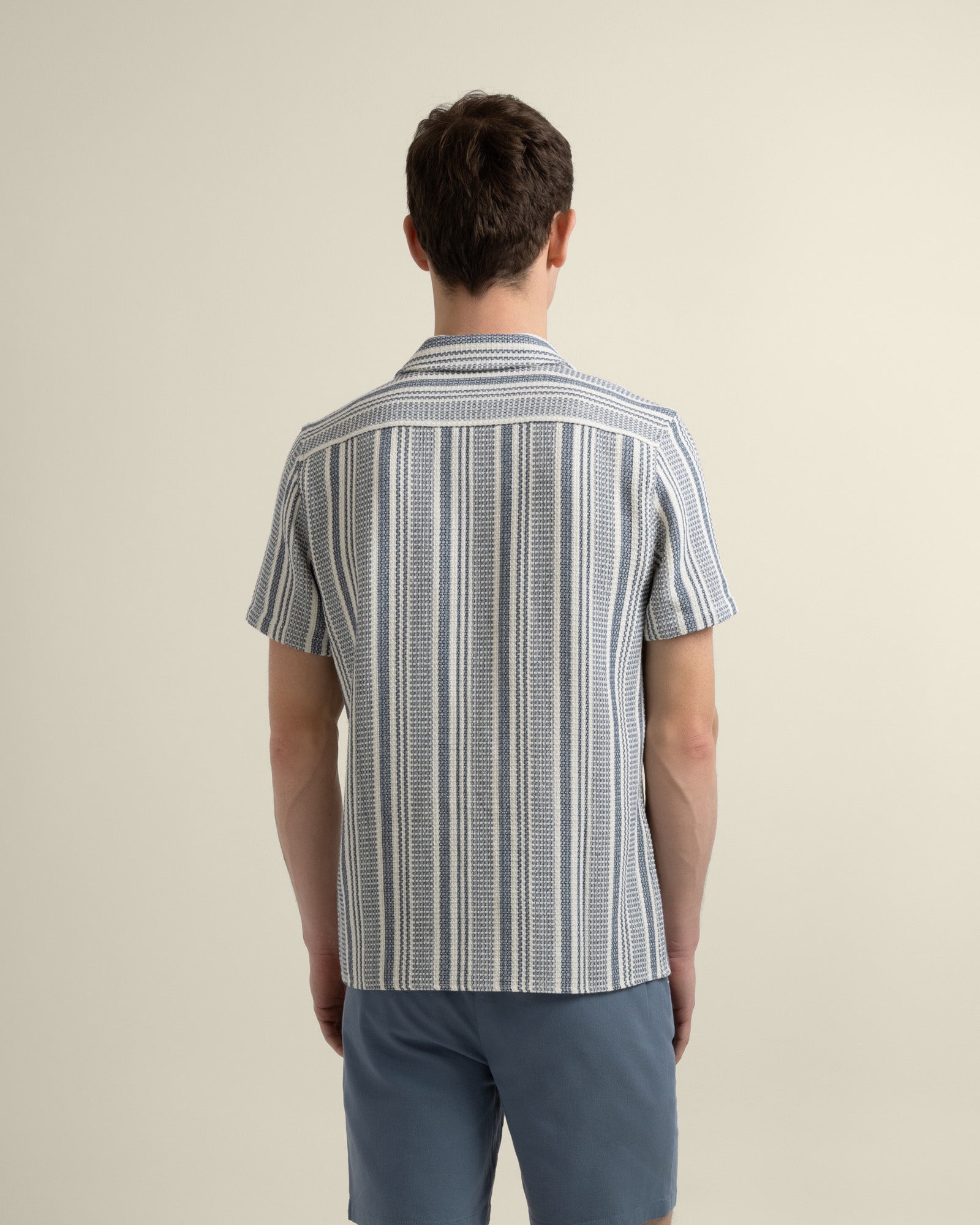 Olsen - Waffle Stripe Short Sleeve Shirt