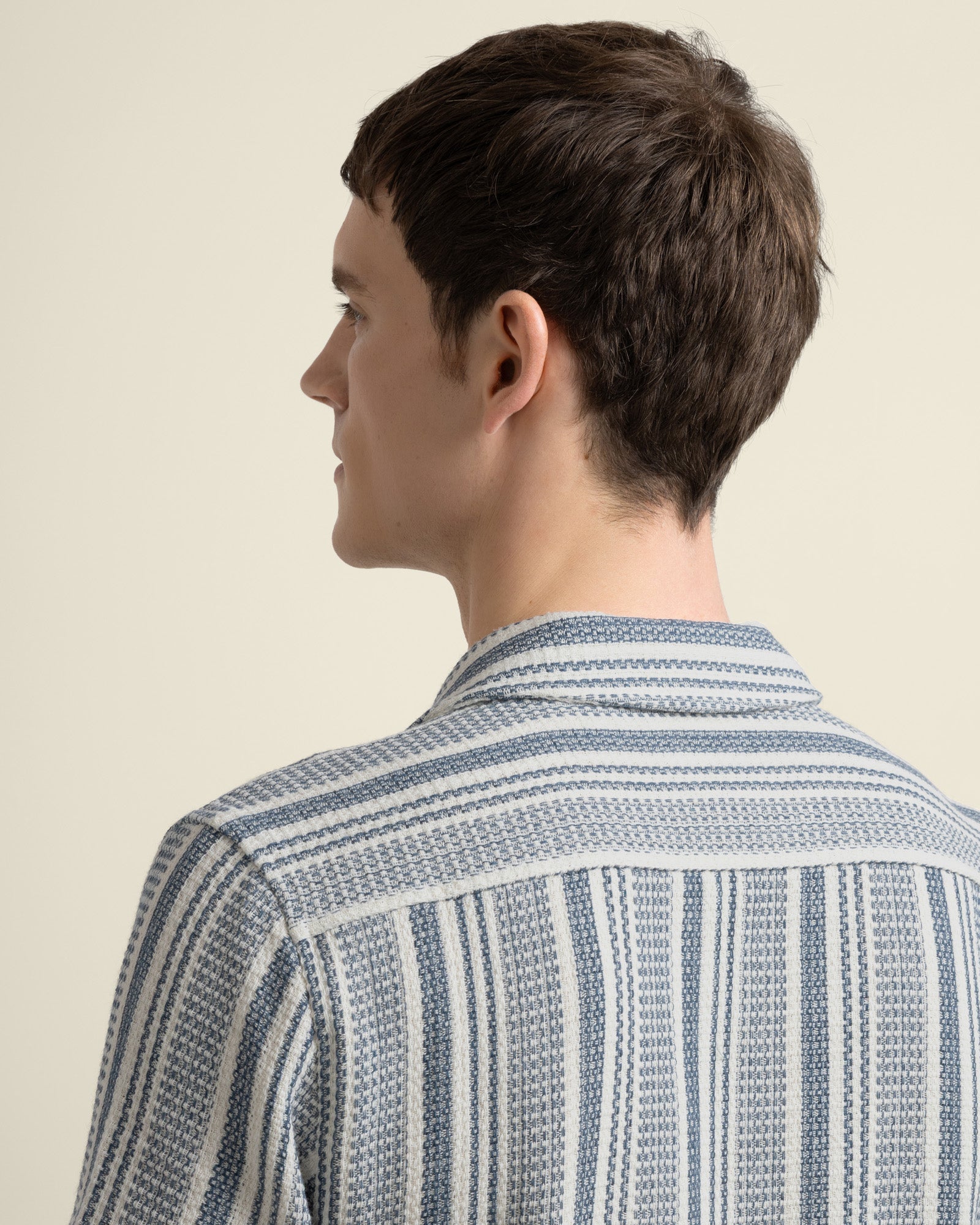 Olsen - Waffle Stripe Short Sleeve Shirt