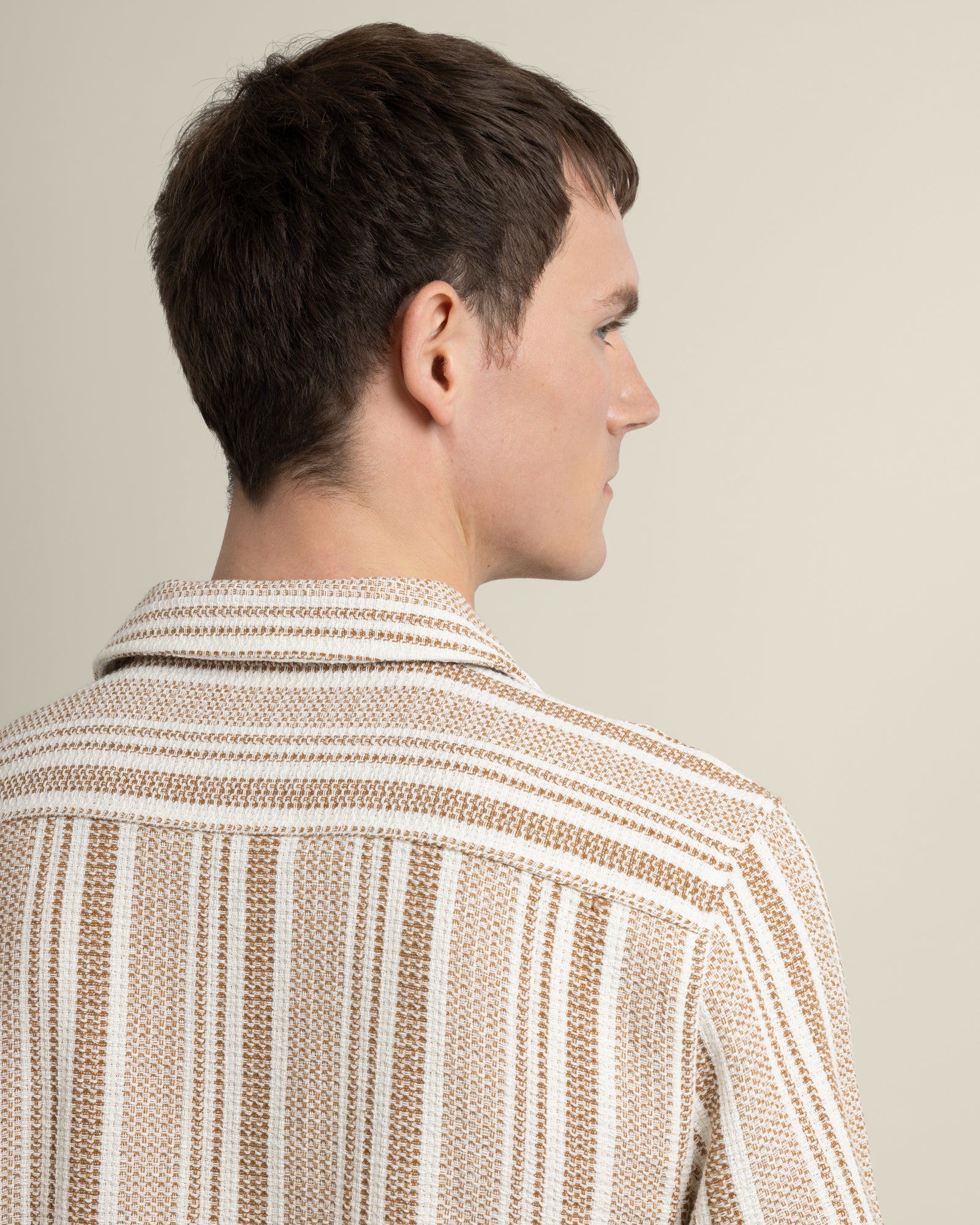 Olsen - Waffle Stripe Short Sleeve Shirt
