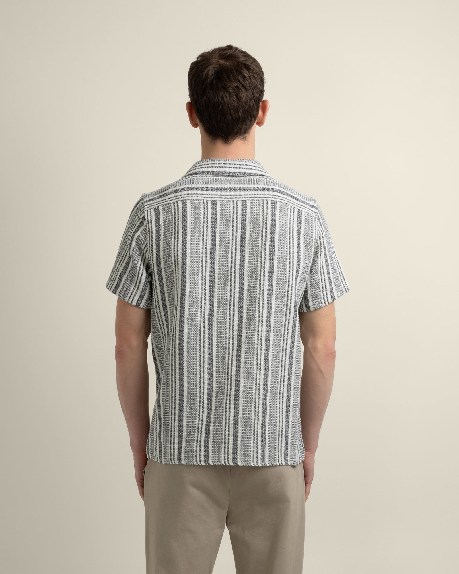 Olsen - Waffle Stripe Short Sleeve Shirt