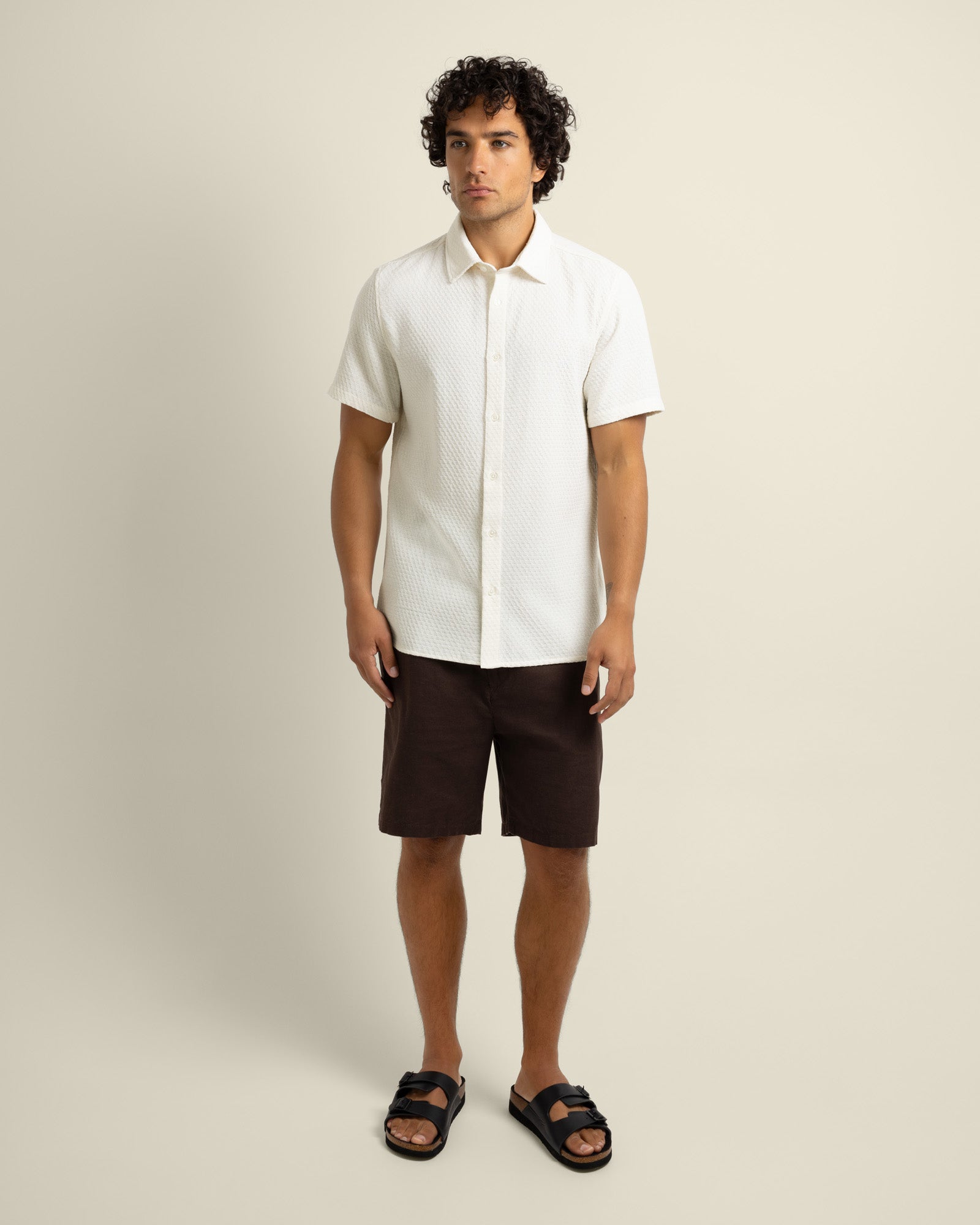 Carlsen - Square Jacquard Short Sleeve Shirt