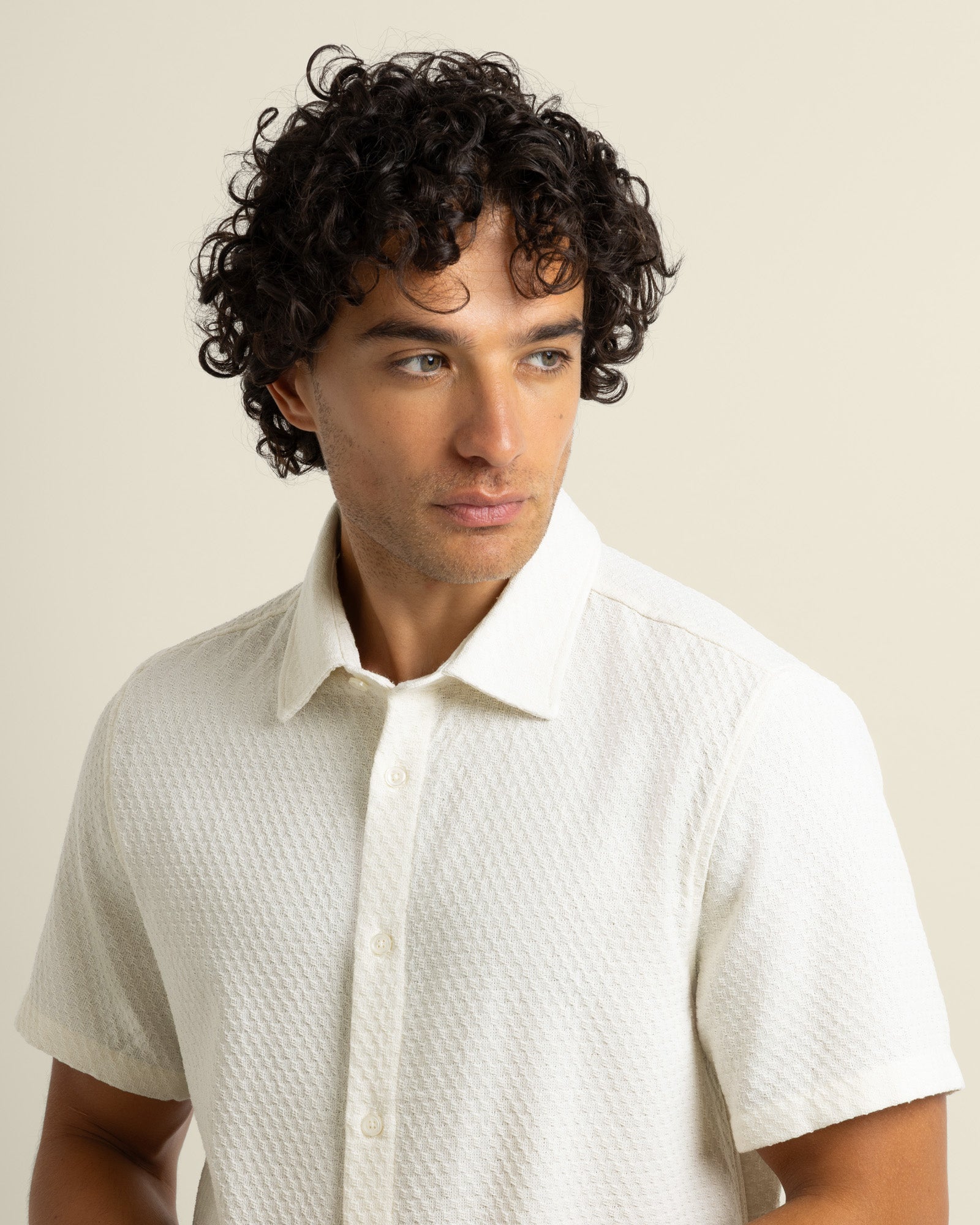 Carlsen - Square Jacquard Short Sleeve Shirt