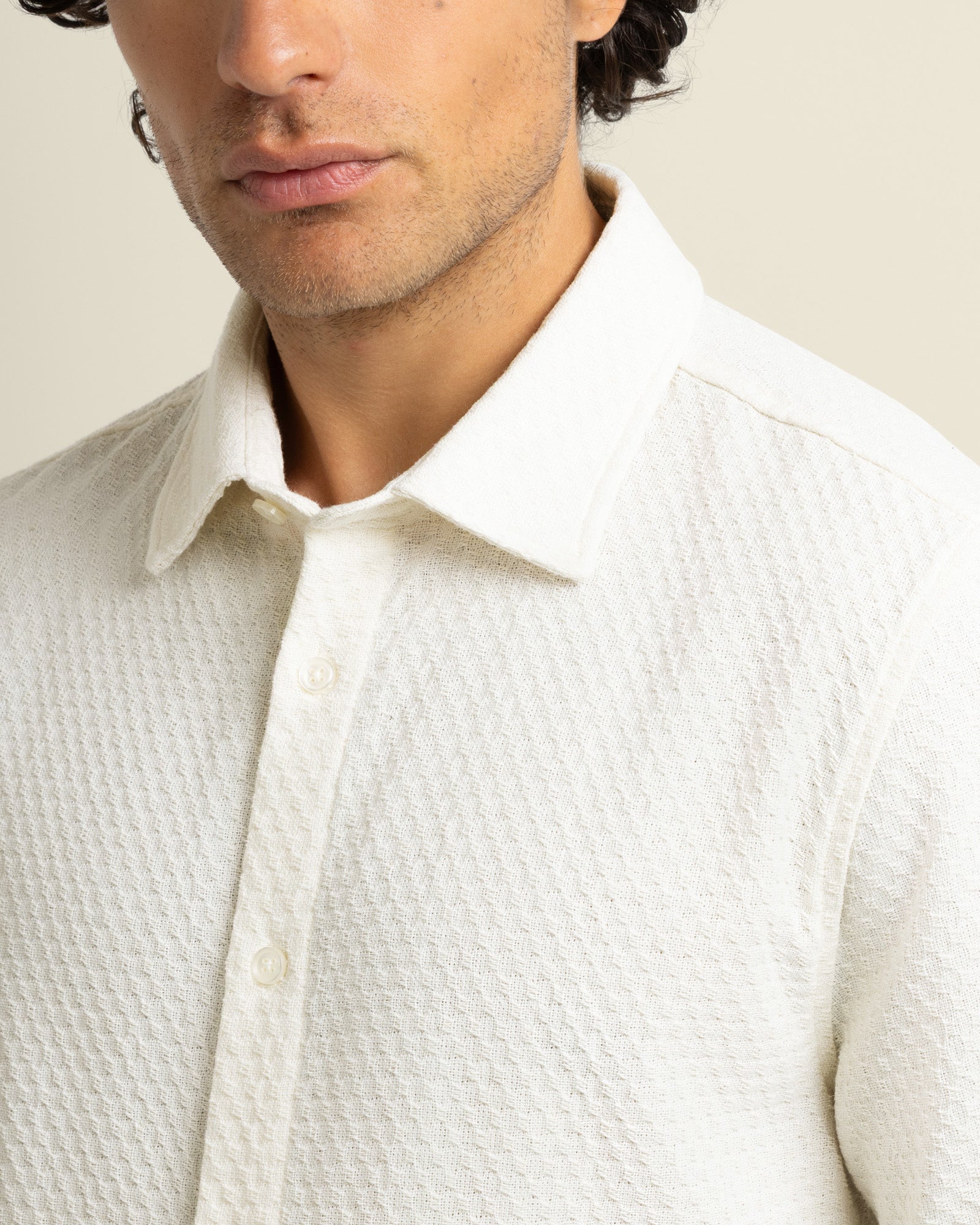 Carlsen - Square Jacquard Short Sleeve Shirt