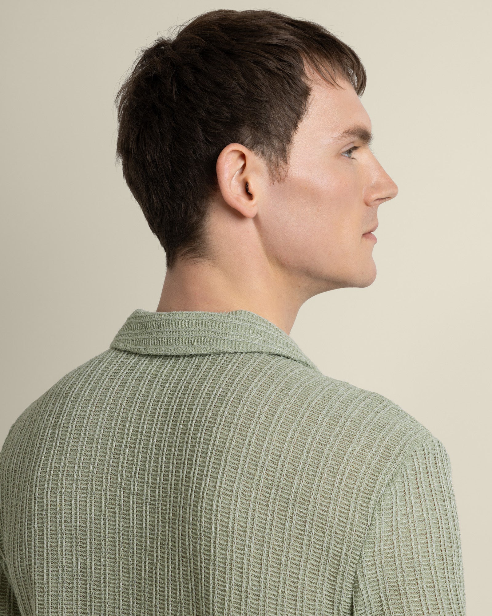 Peder - Crochet Jacquard Short Sleeve Shirt