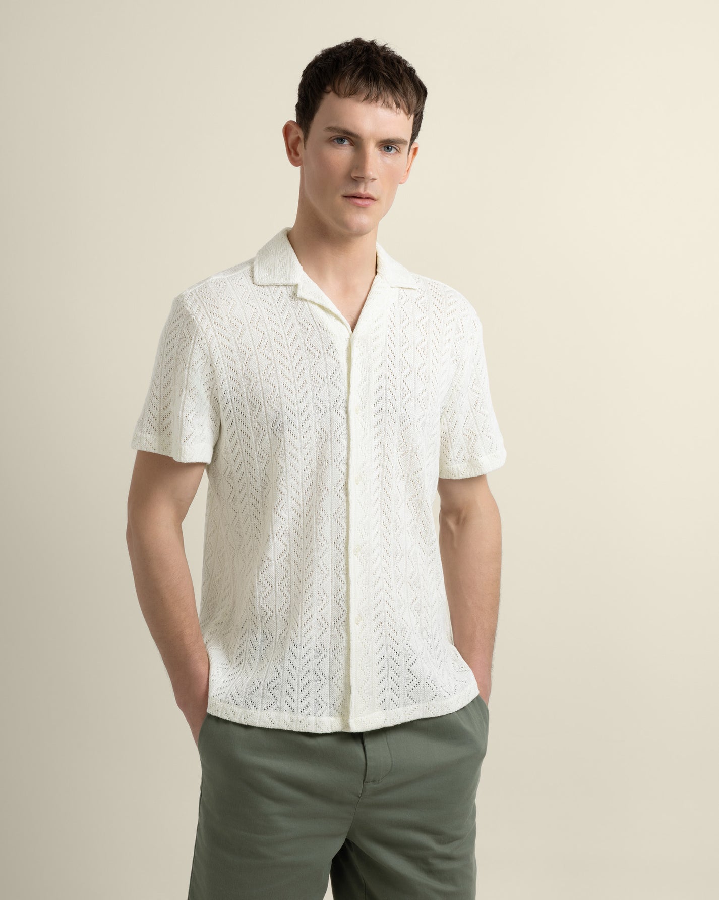 Tait - Diamond Crochet Short Sleeve Shirt