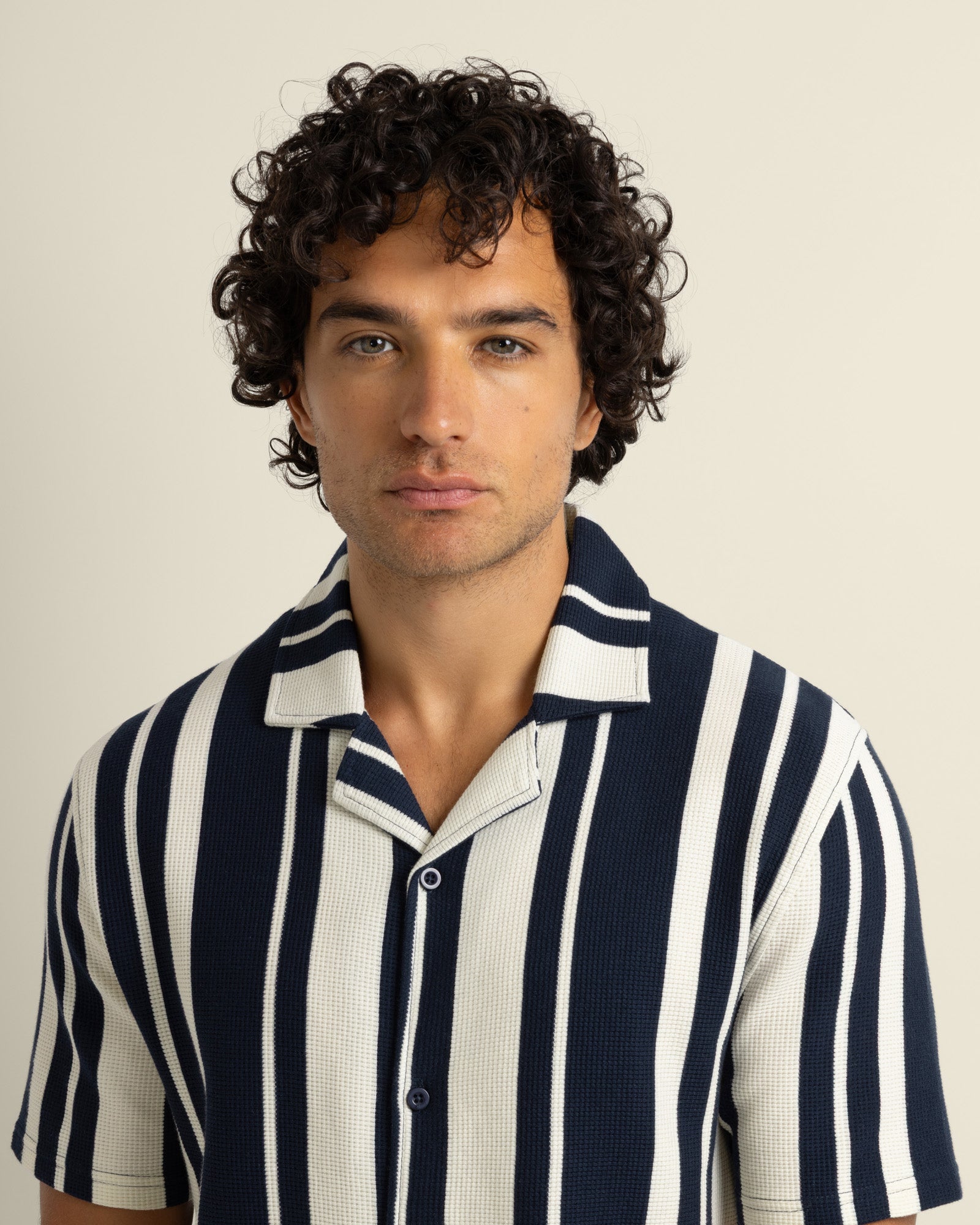 Anker - Waffle Stripe Short Sleeve Shirt