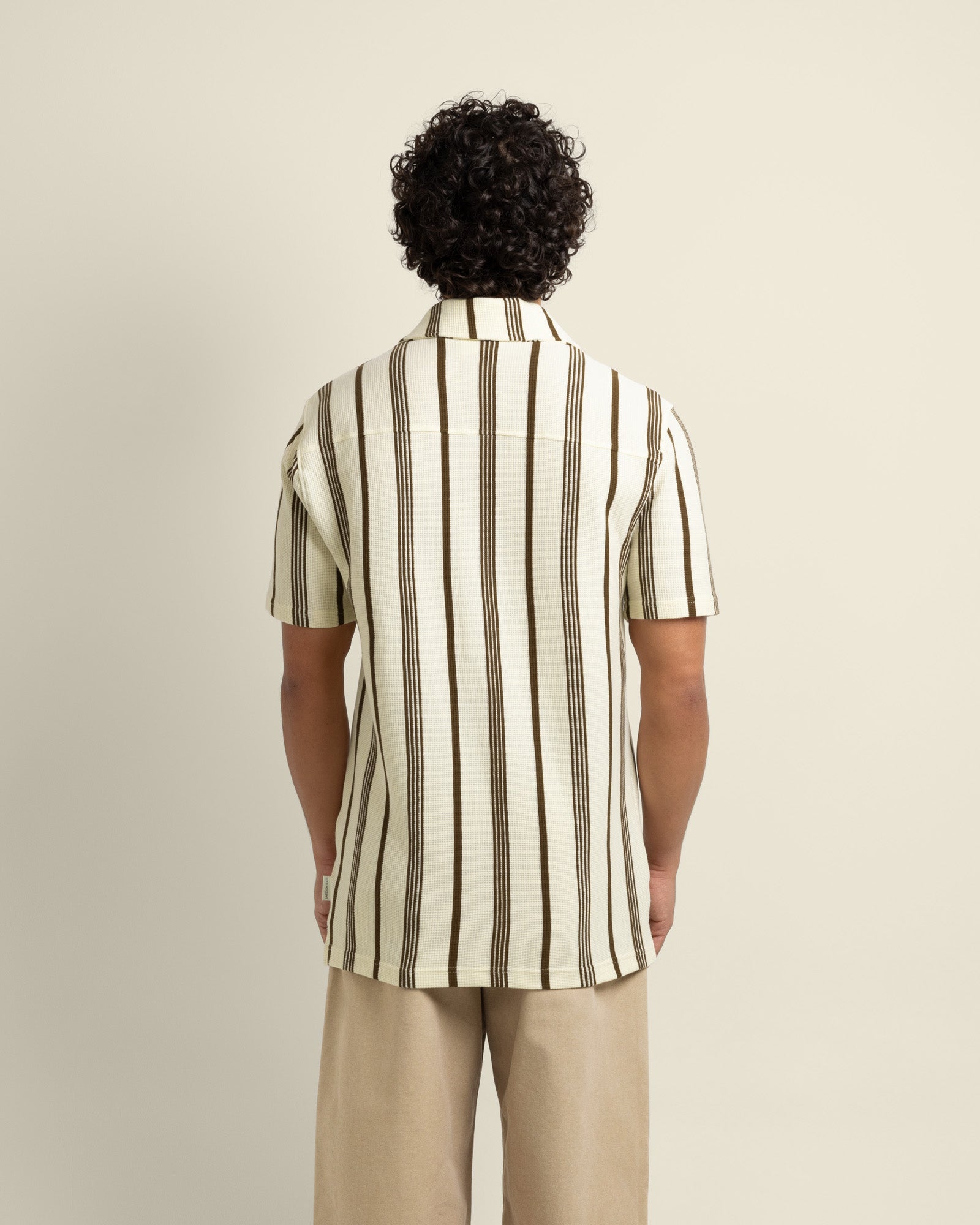 Hannes - Waffle Stripe Short Sleeve Shirt