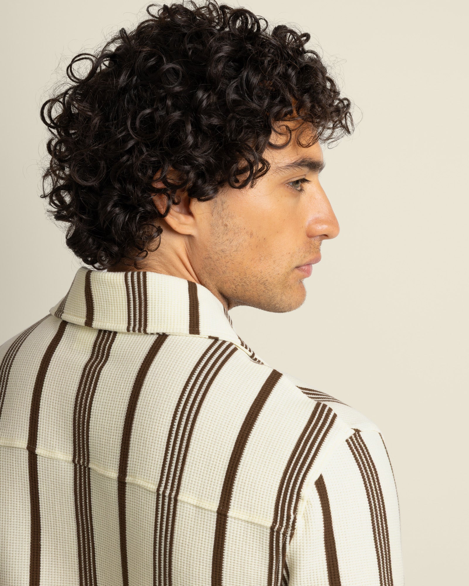 Hannes - Waffle Stripe Short Sleeve Shirt