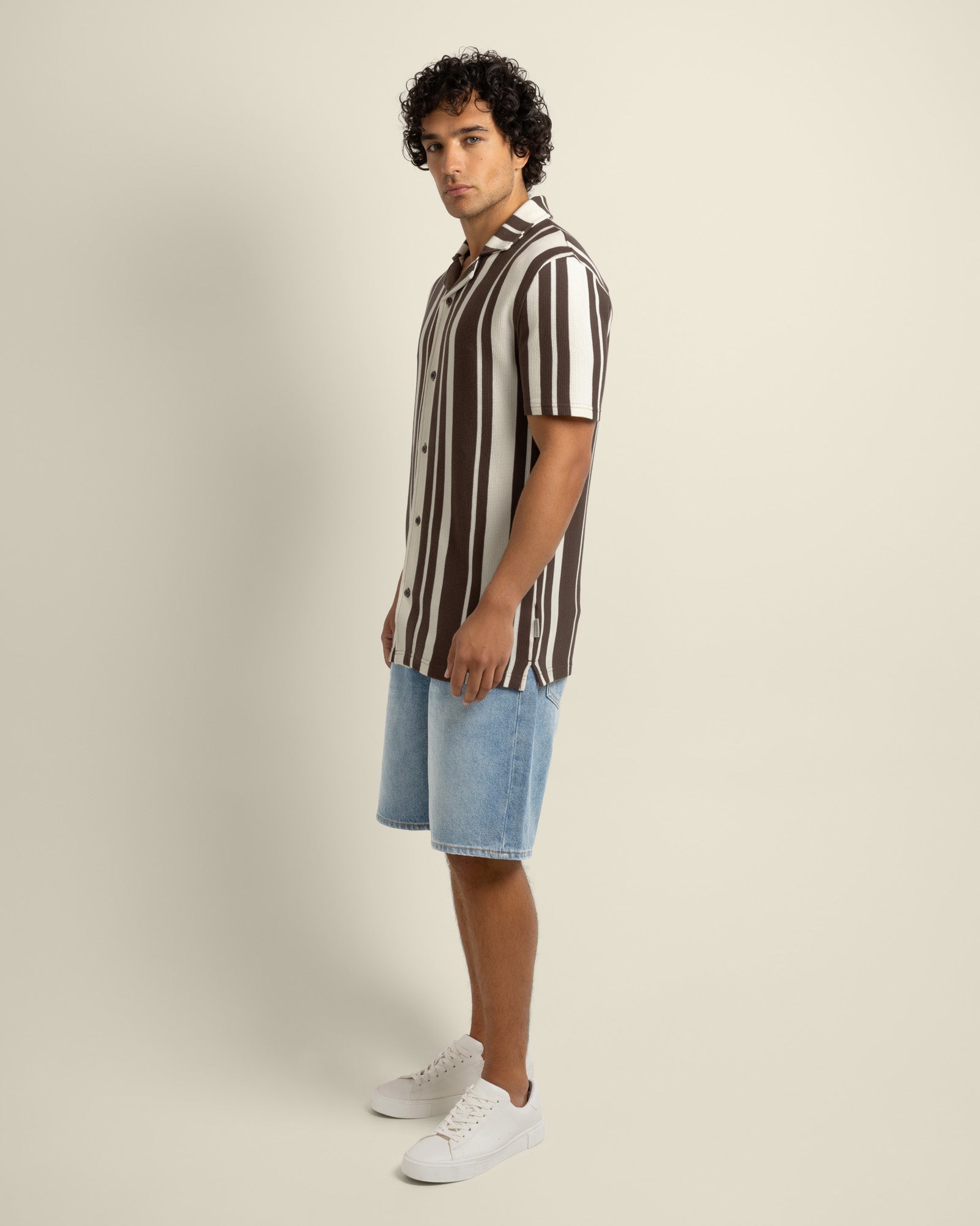 Anker - Waffle Stripe Short Sleeve Shirt
