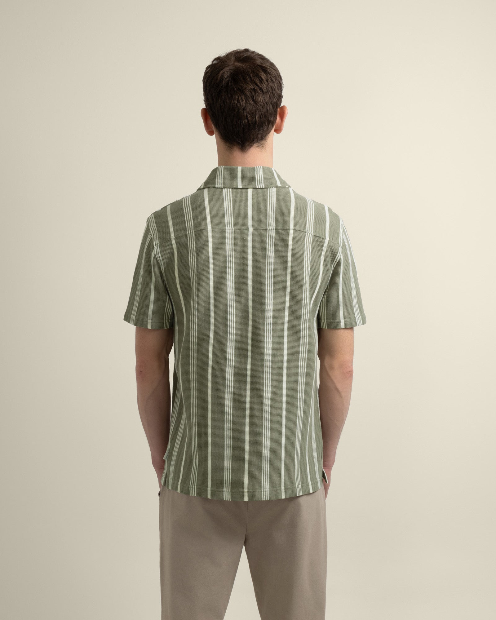 Hannes - Waffle Stripe Short Sleeve Shirt