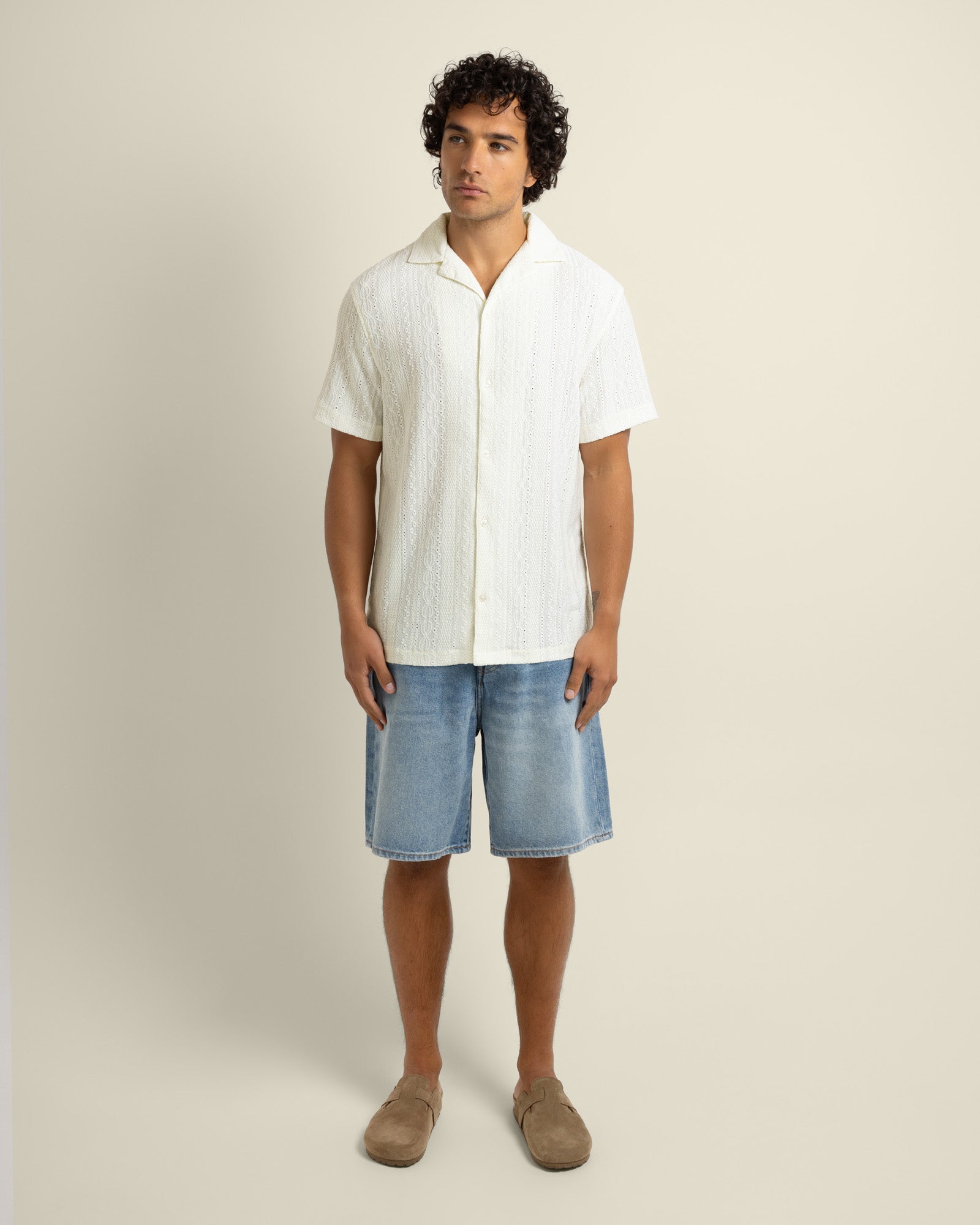 Kai - Crochet Jacquard Short Sleeve Shirt
