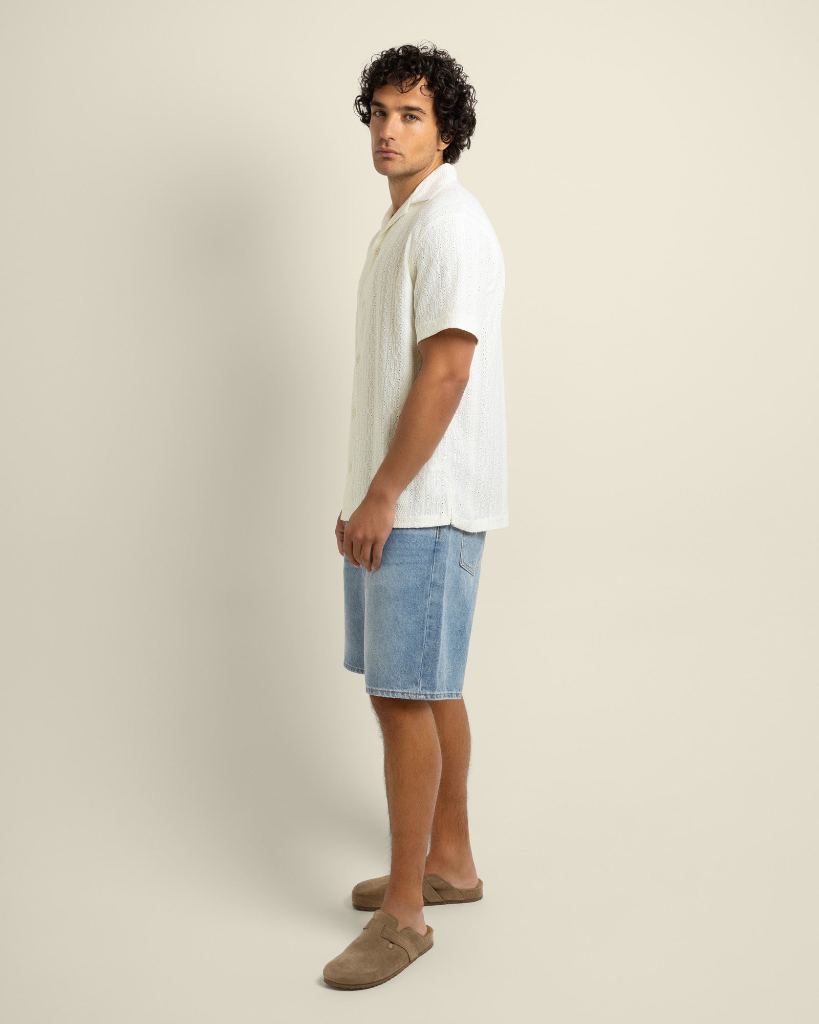 Kai - Crochet Jacquard Short Sleeve Shirt