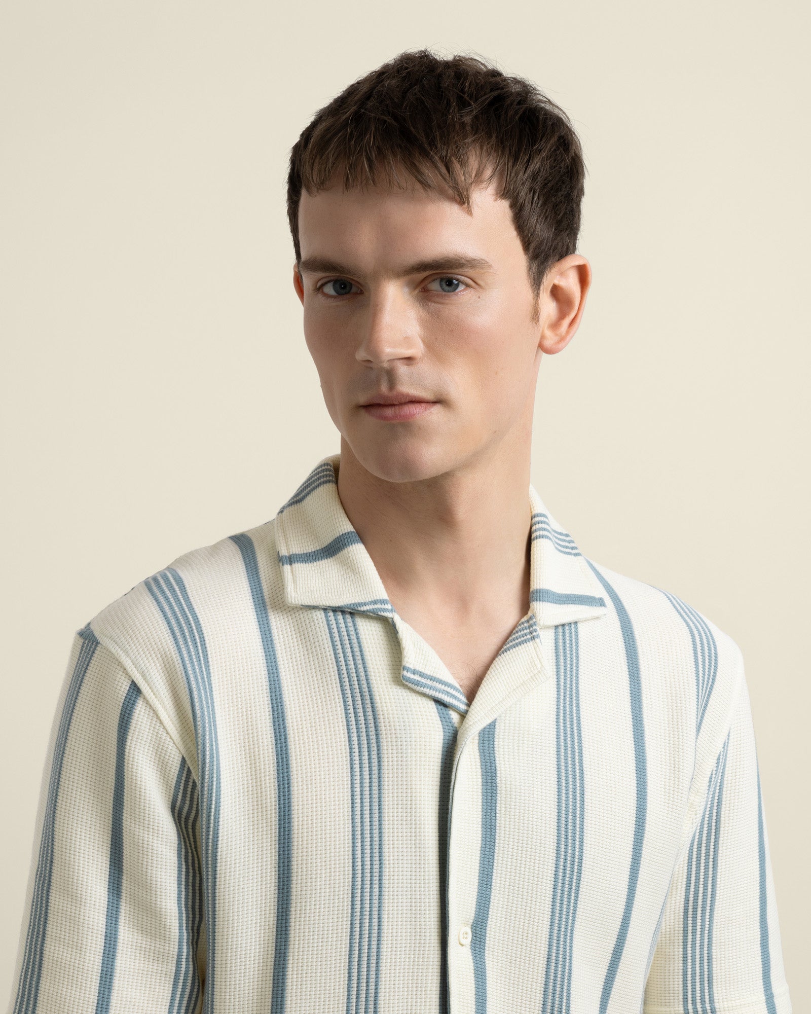 Hannes - Waffle Stripe Short Sleeve Shirt