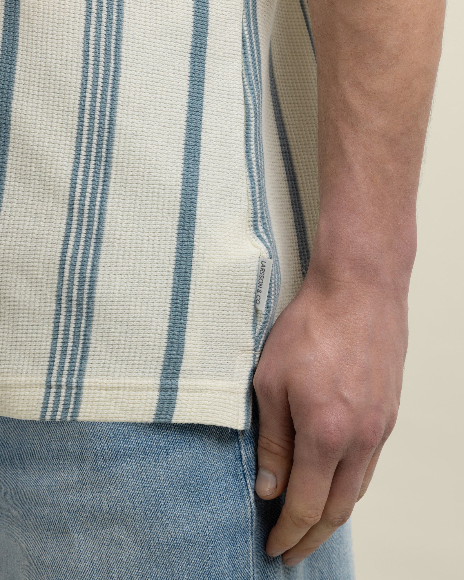Hannes - Waffle Stripe Short Sleeve Shirt