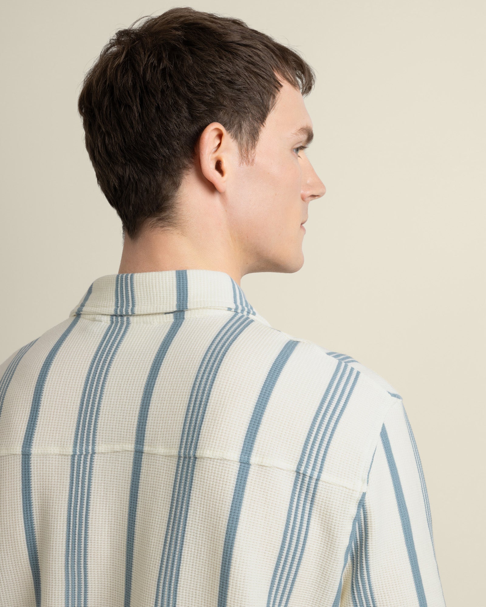 Hannes - Waffle Stripe Short Sleeve Shirt