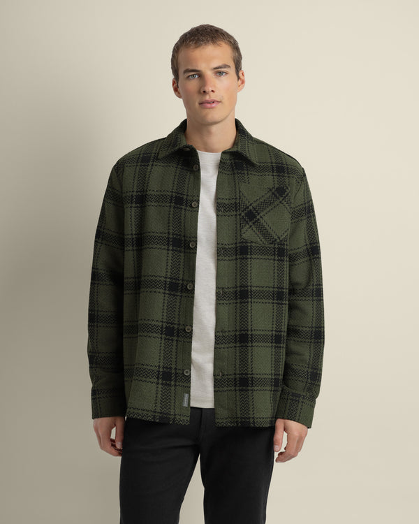 Olive & Black Check Overshirt